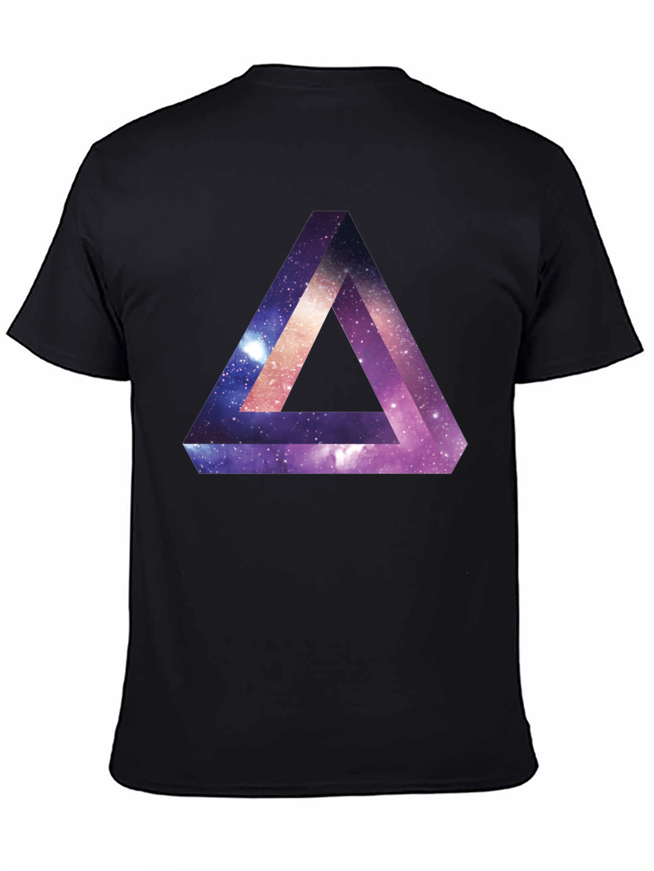 Galaxy Triangle Graphic Tee - Modern Illusion Shirt