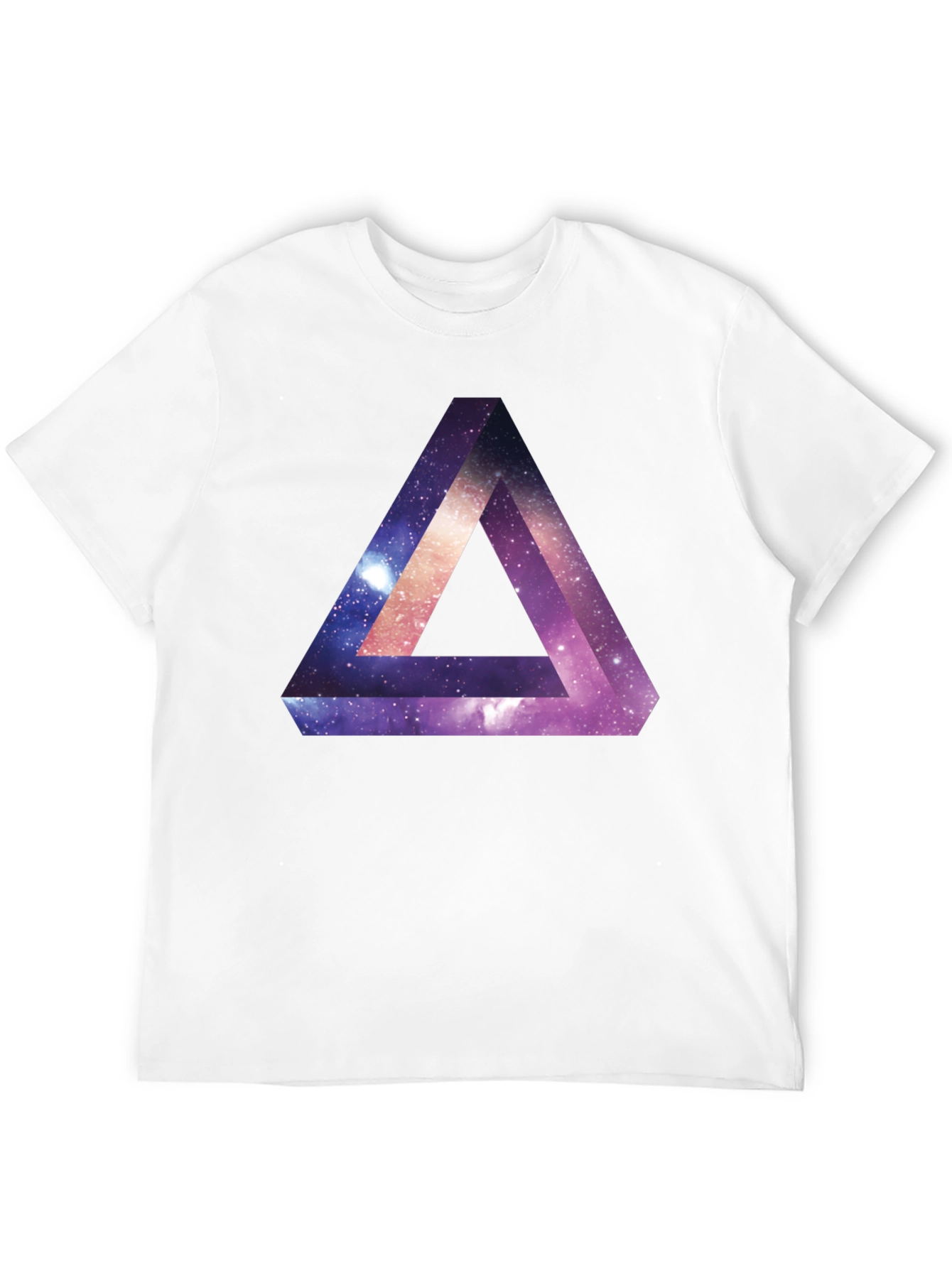 Galaxy Triangle Graphic Tee - Modern Illusion Shirt