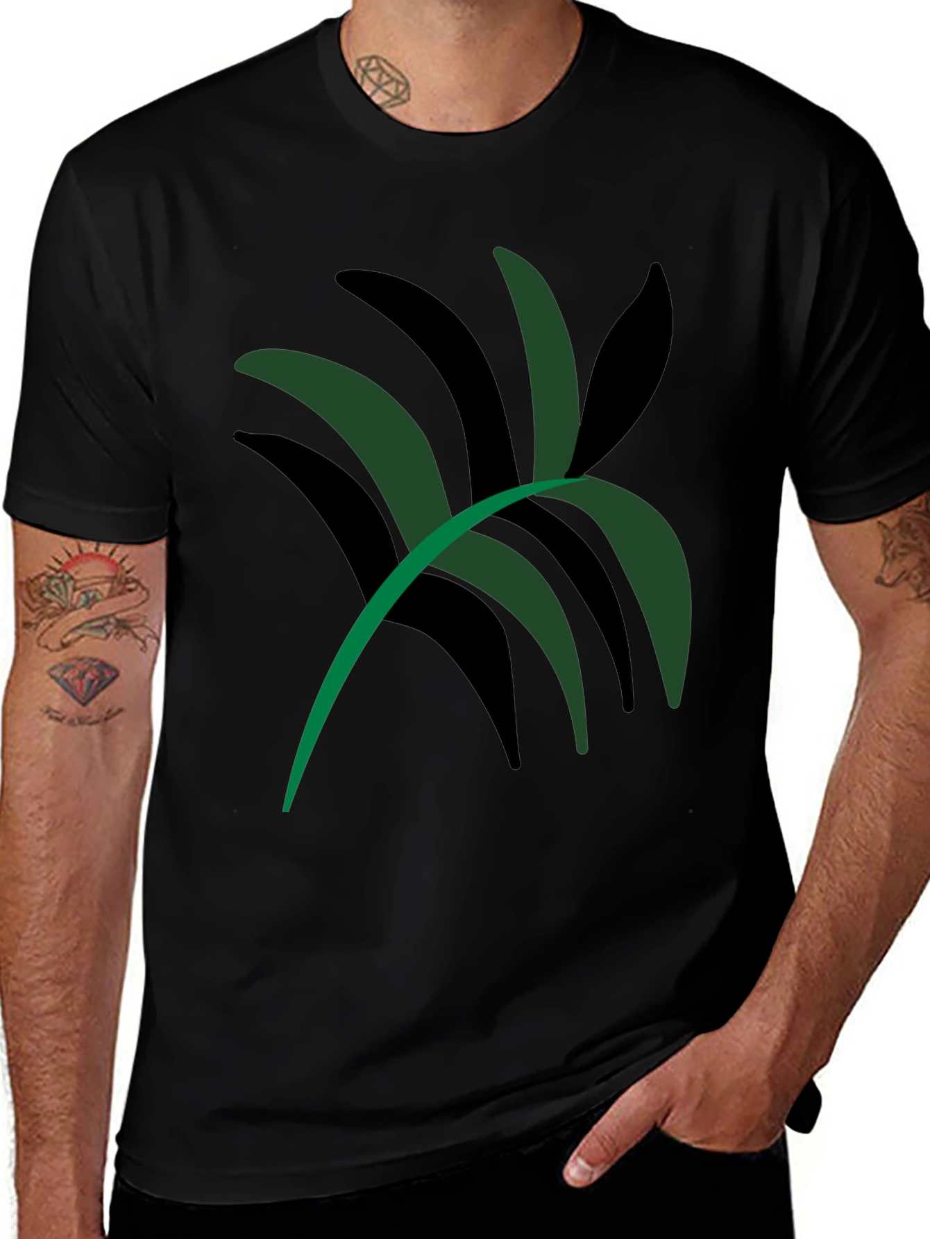 Abstract Palm Tee - Modern Graphic T-Shirt