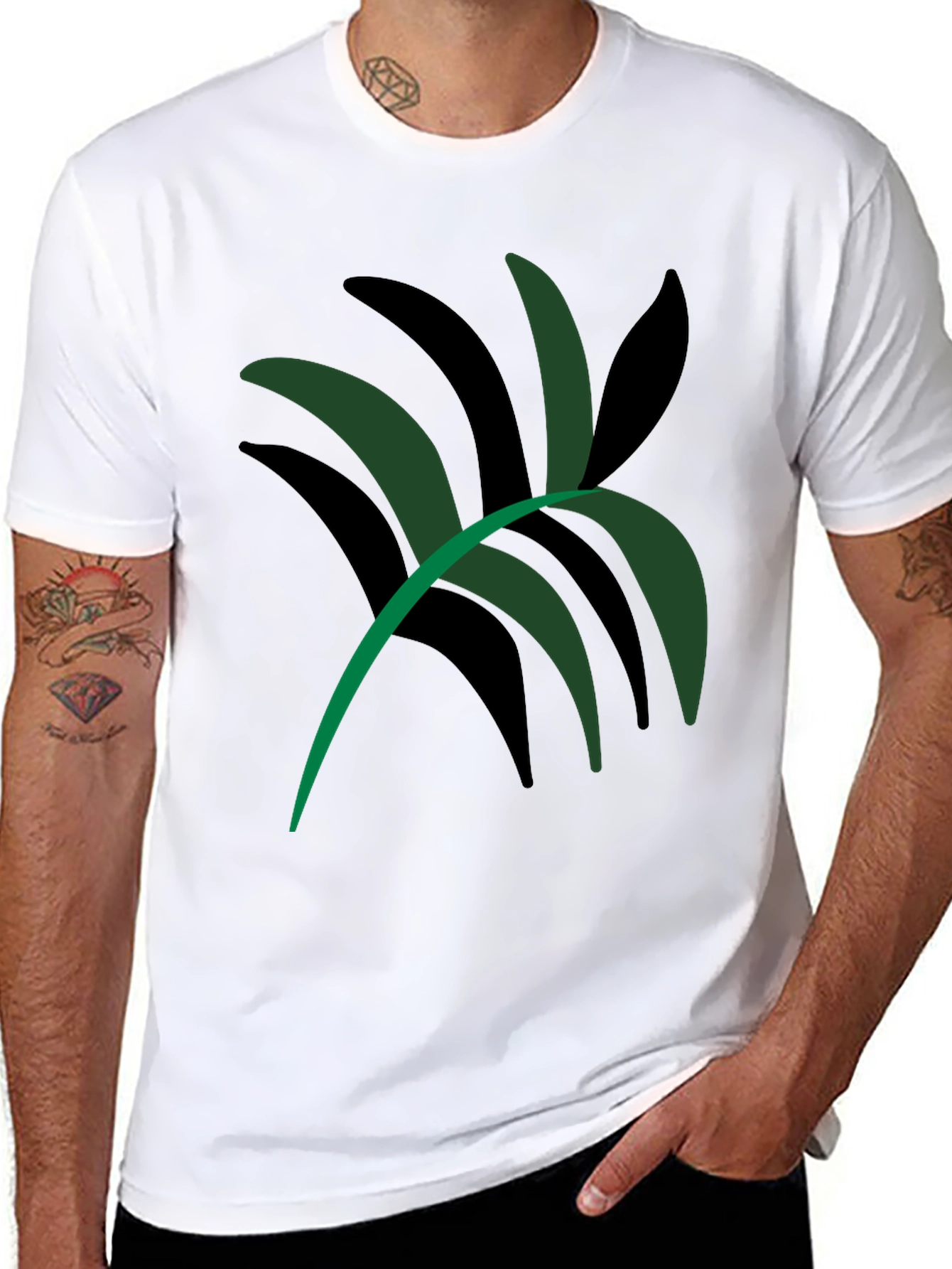 Abstract Palm Tee - Modern Graphic T-Shirt