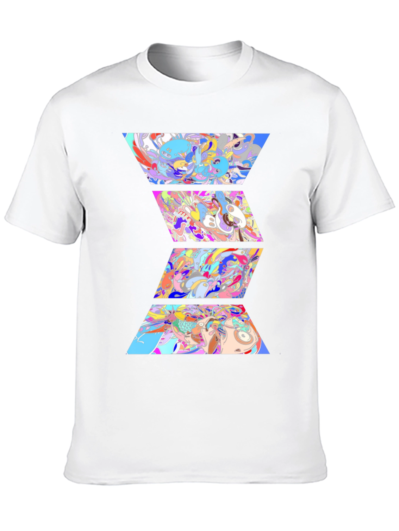 Abstract Graphic Print Black T-Shirt