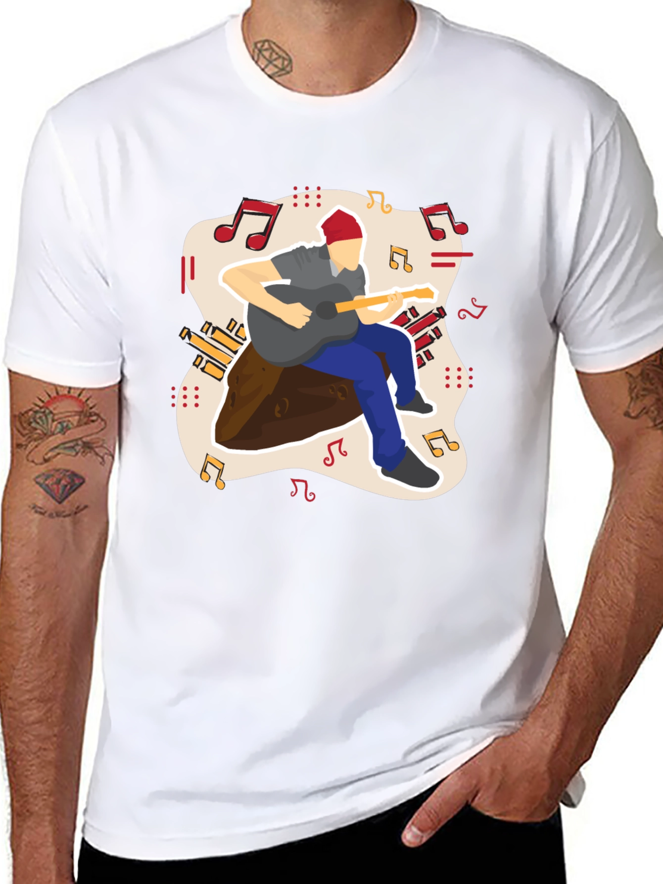 Guitarist Graphic Tee - Casual Comfort