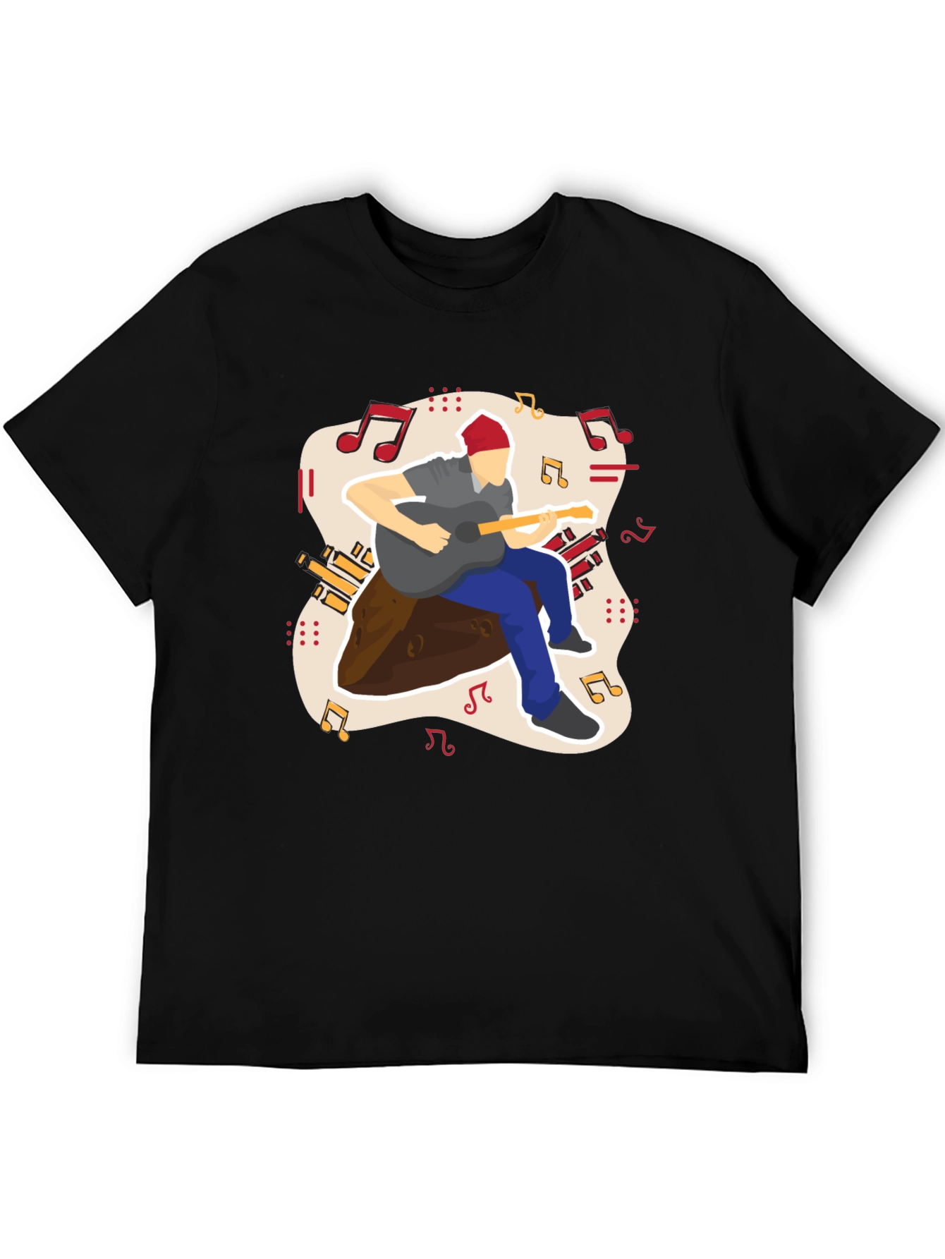 Guitarist Graphic Tee - Casual Comfort