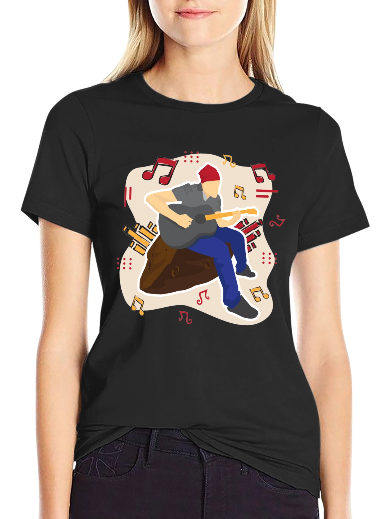 Guitarist Graphic Tee - Casual Comfort