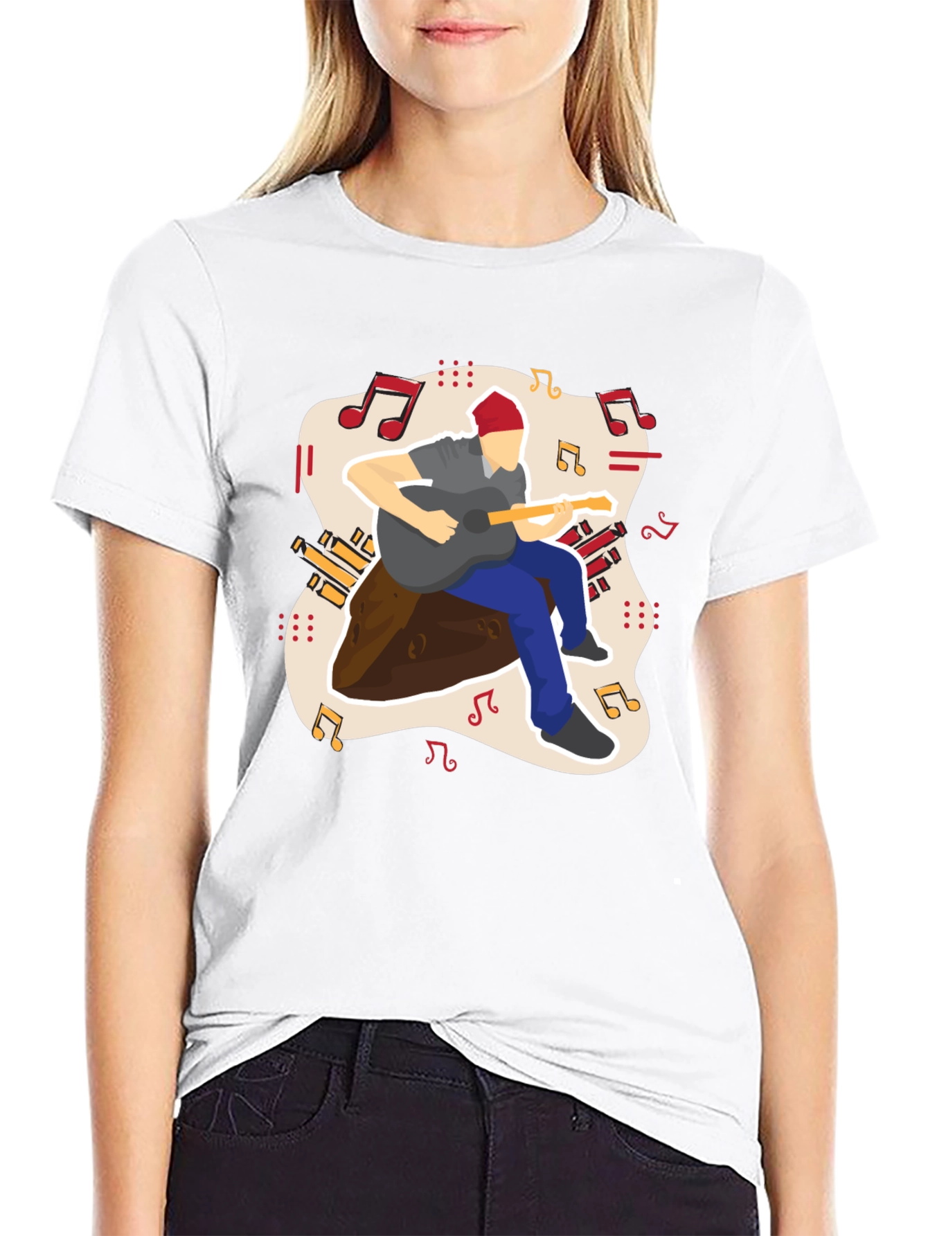 Guitarist Graphic Tee - Casual Comfort