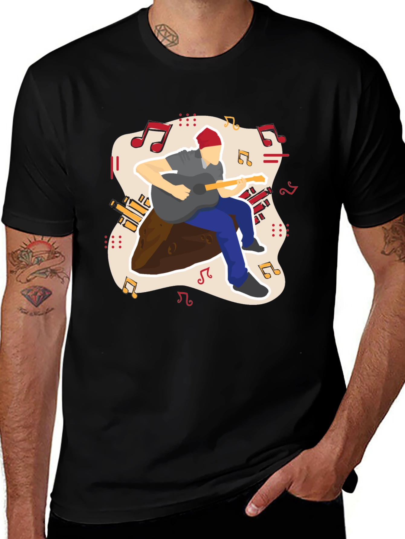 Guitarist Graphic Tee - Casual Comfort