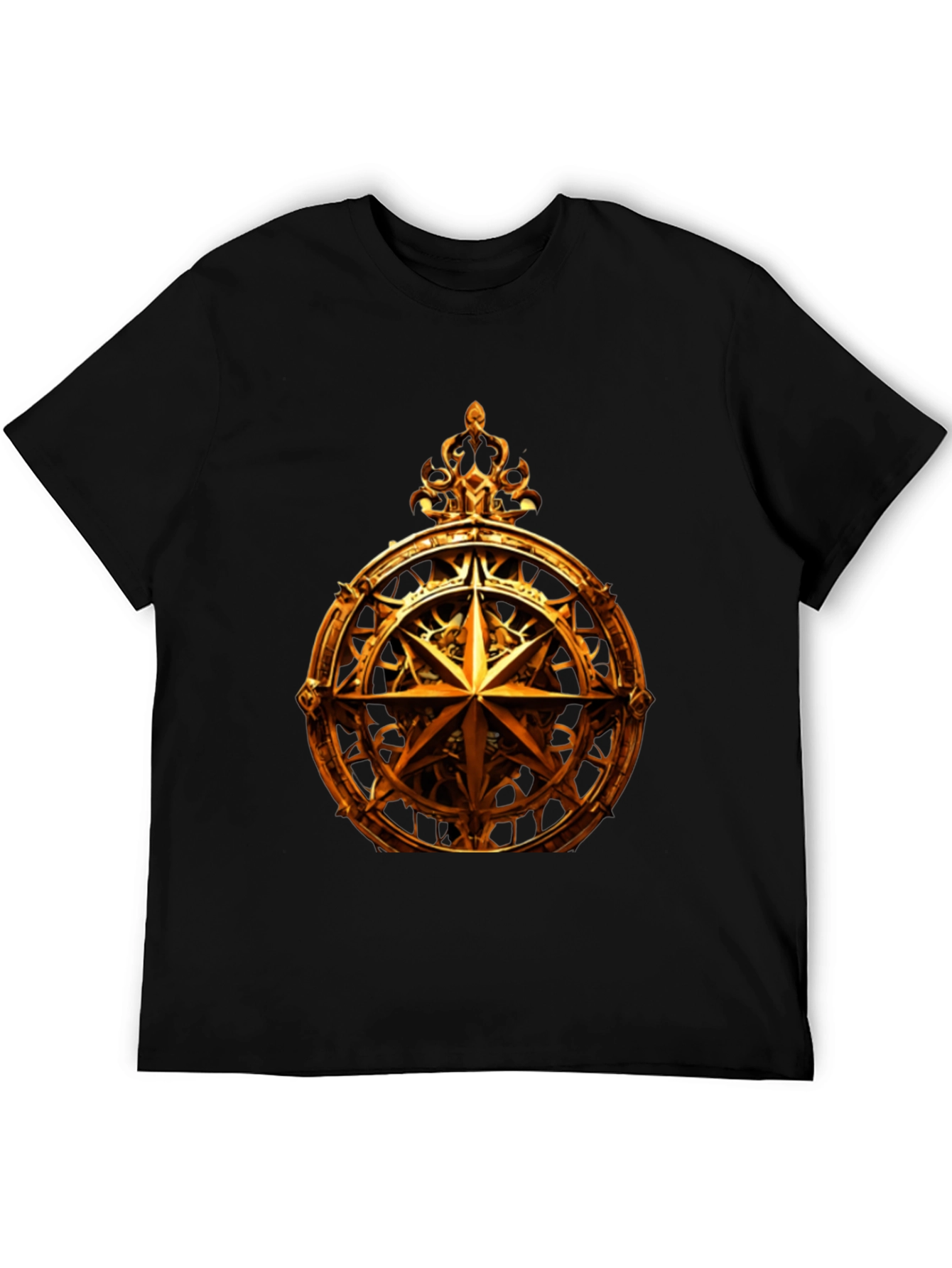 Golden Compass Rose Graphic T-Shirt