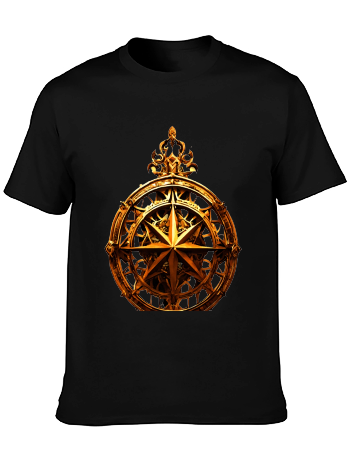 Golden Compass Rose Graphic T-Shirt