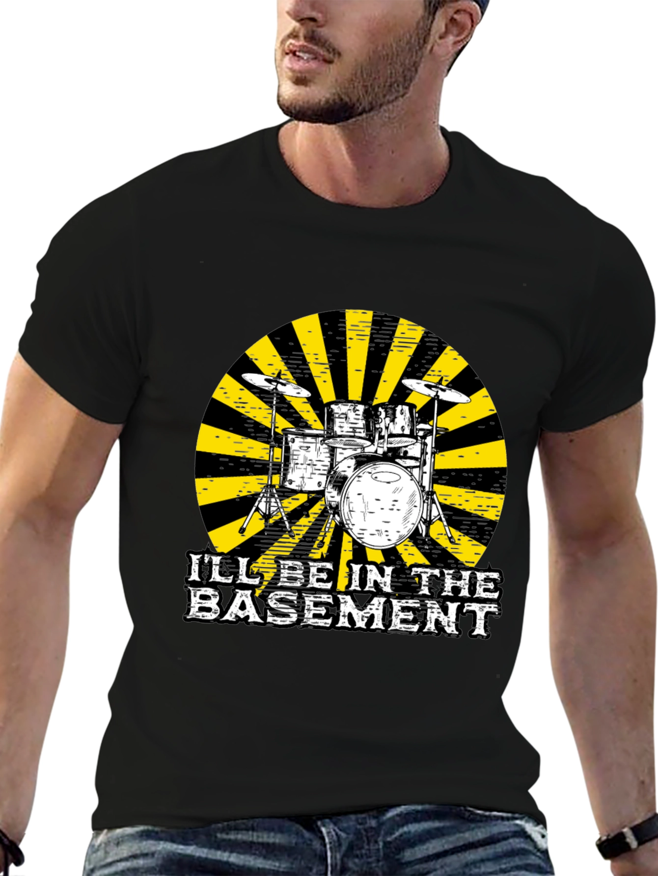 Basement Drum Set T-Shirt - Musician Tee