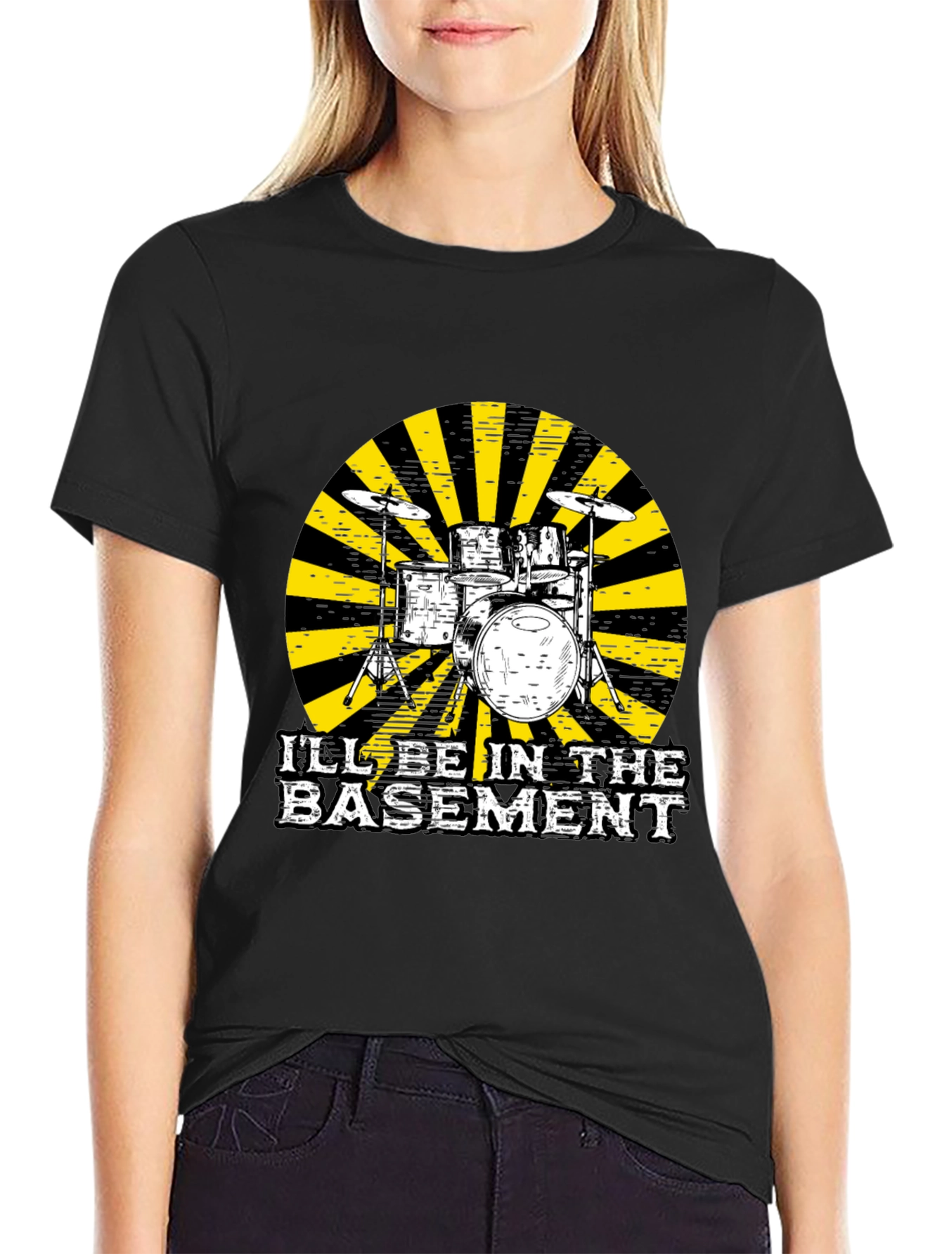 Basement Drum Set T-Shirt - Musician Tee