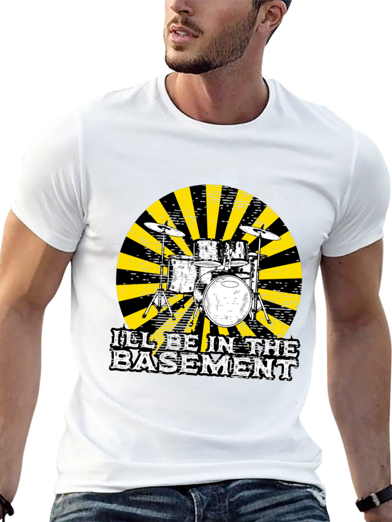 Basement Drum Set T-Shirt - Musician Tee