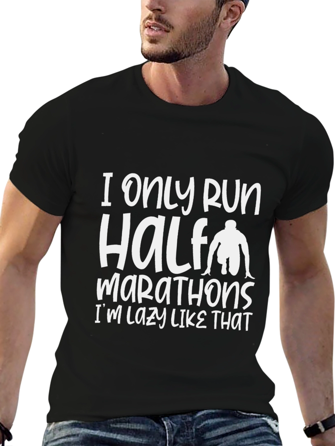 Funny Lazy Runner Half Marathon T-Shirt