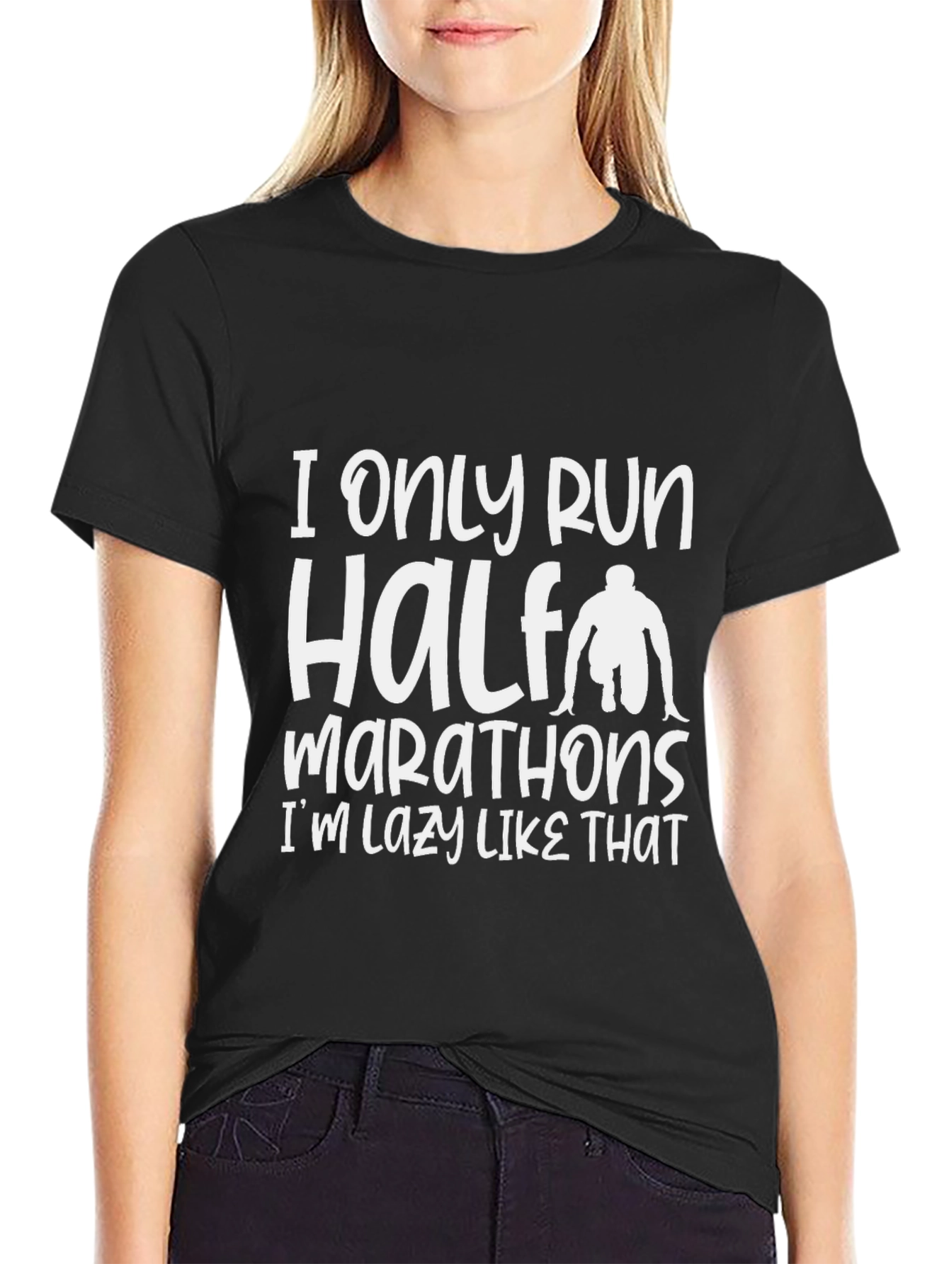 Funny Lazy Runner Half Marathon T-Shirt