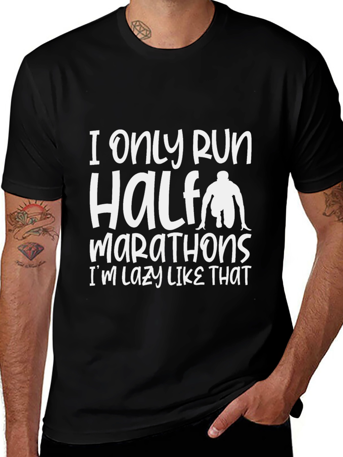 Funny Lazy Runner Half Marathon T-Shirt