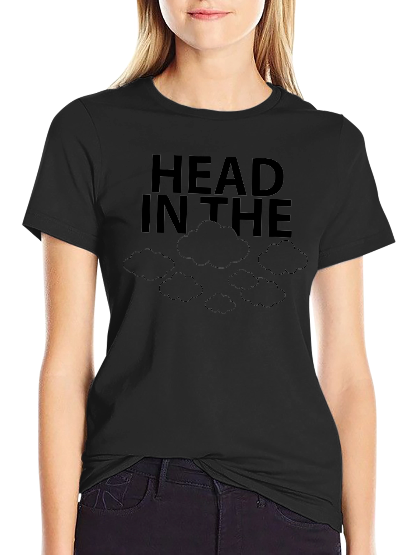 Head in the Clouds Black Graphic Tee