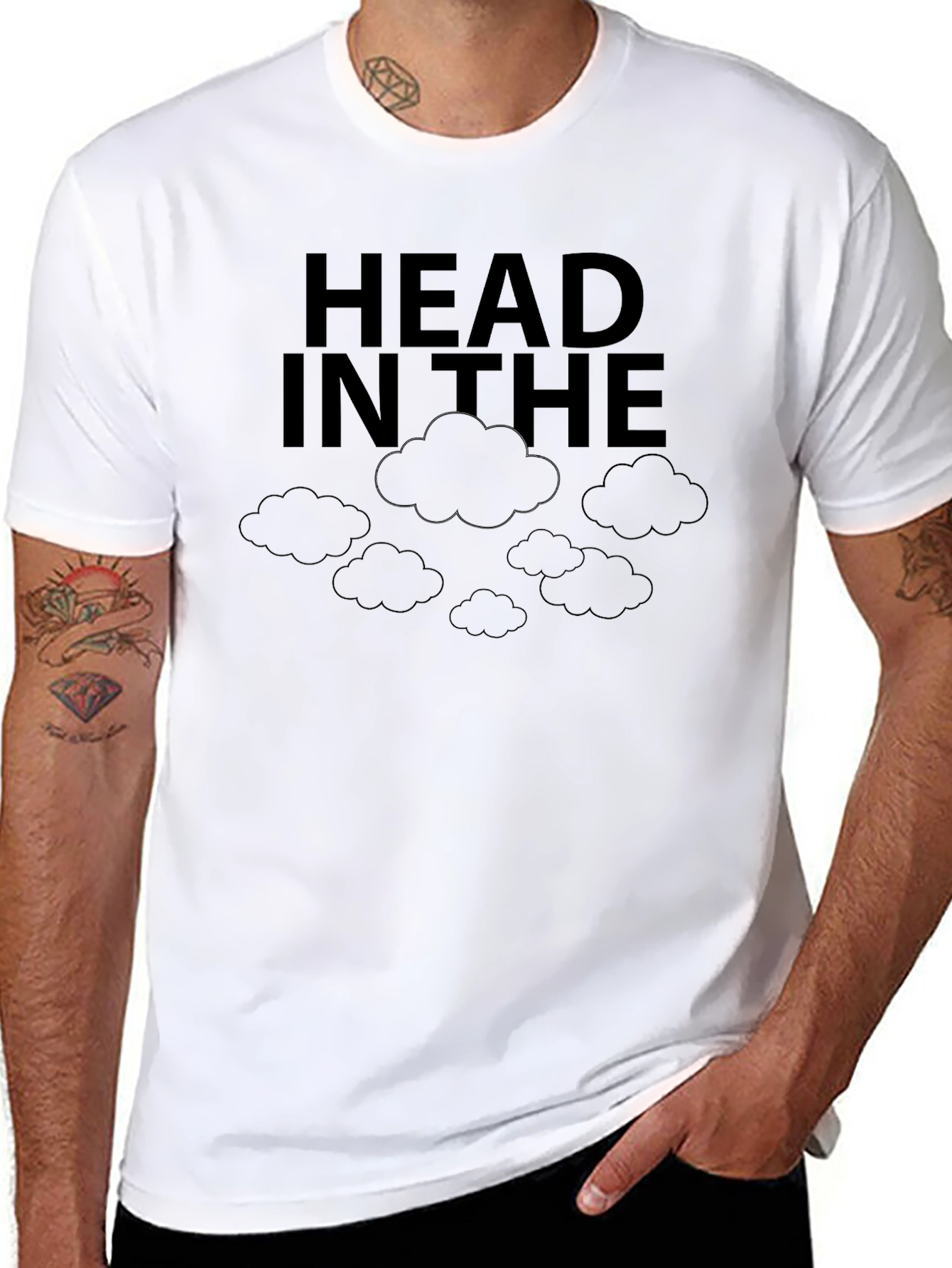 Head in the Clouds Black Graphic Tee