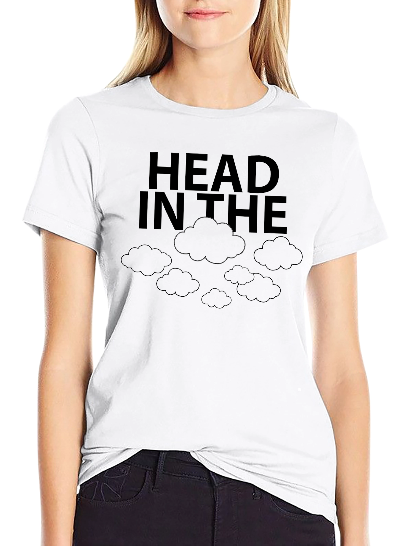 Head in the Clouds Black Graphic Tee