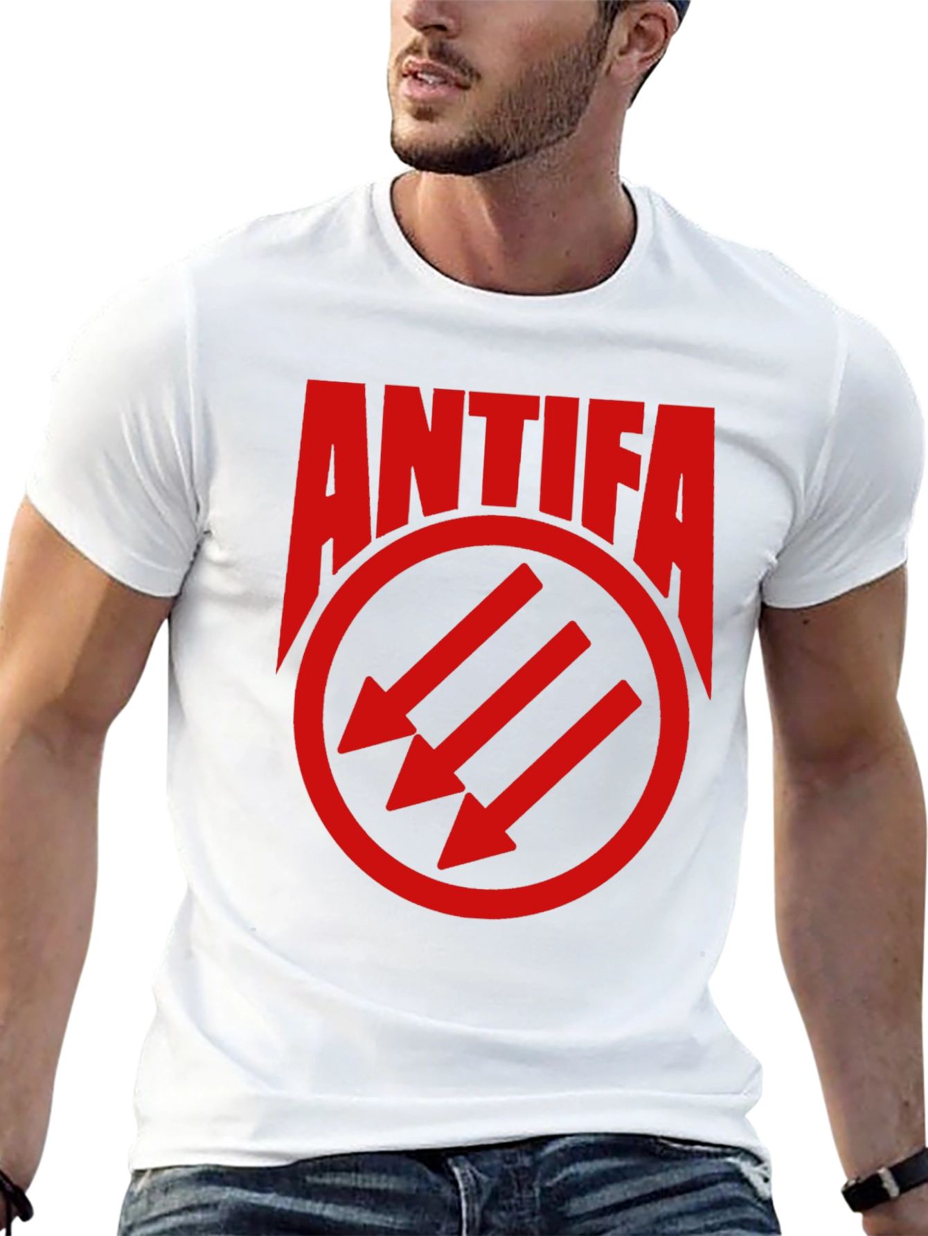 Antifa Three Arrows Graphic Tee - Black
