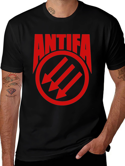 Antifa Three Arrows Graphic Tee - Black