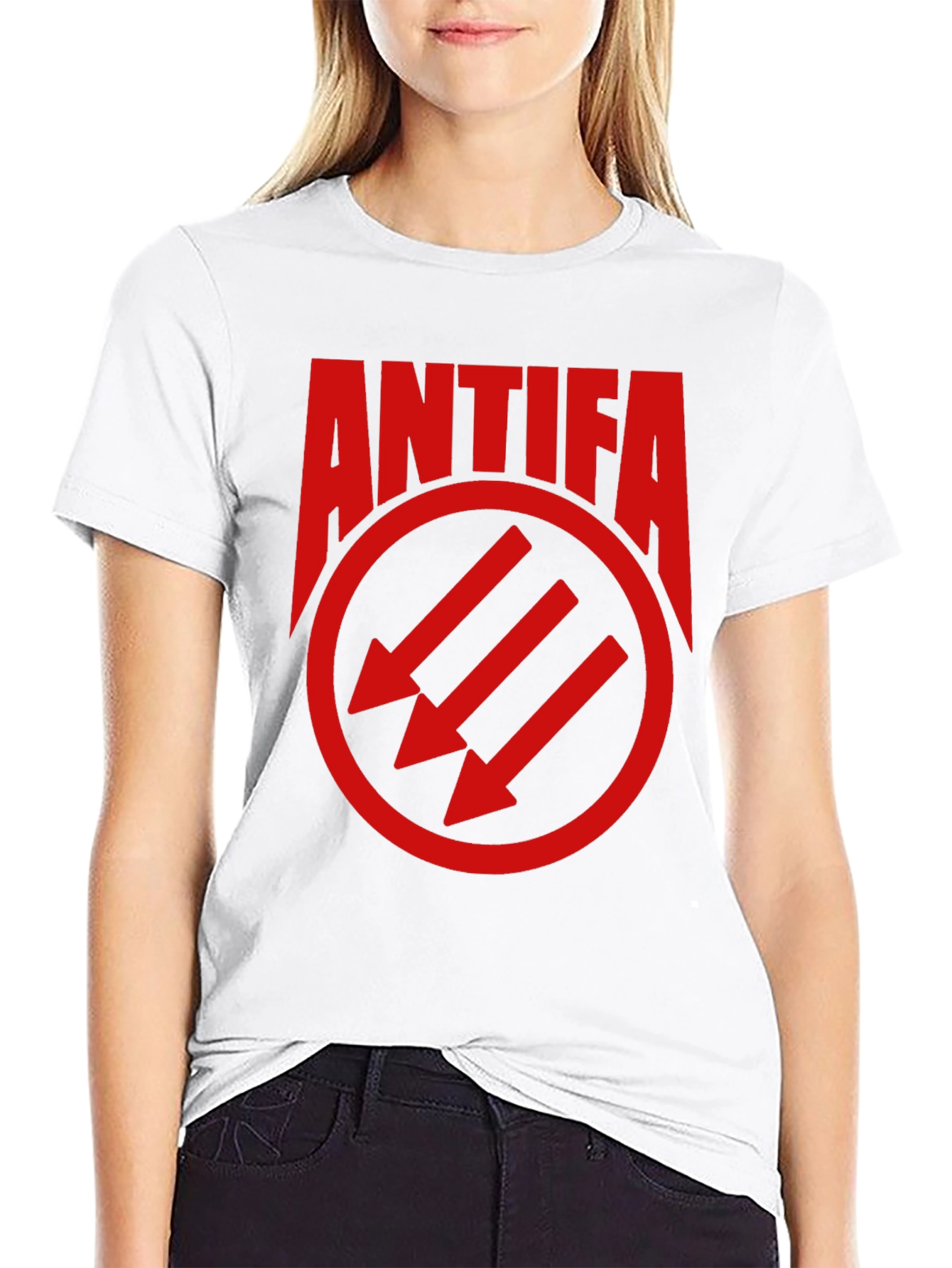 Antifa Three Arrows Graphic Tee - Black