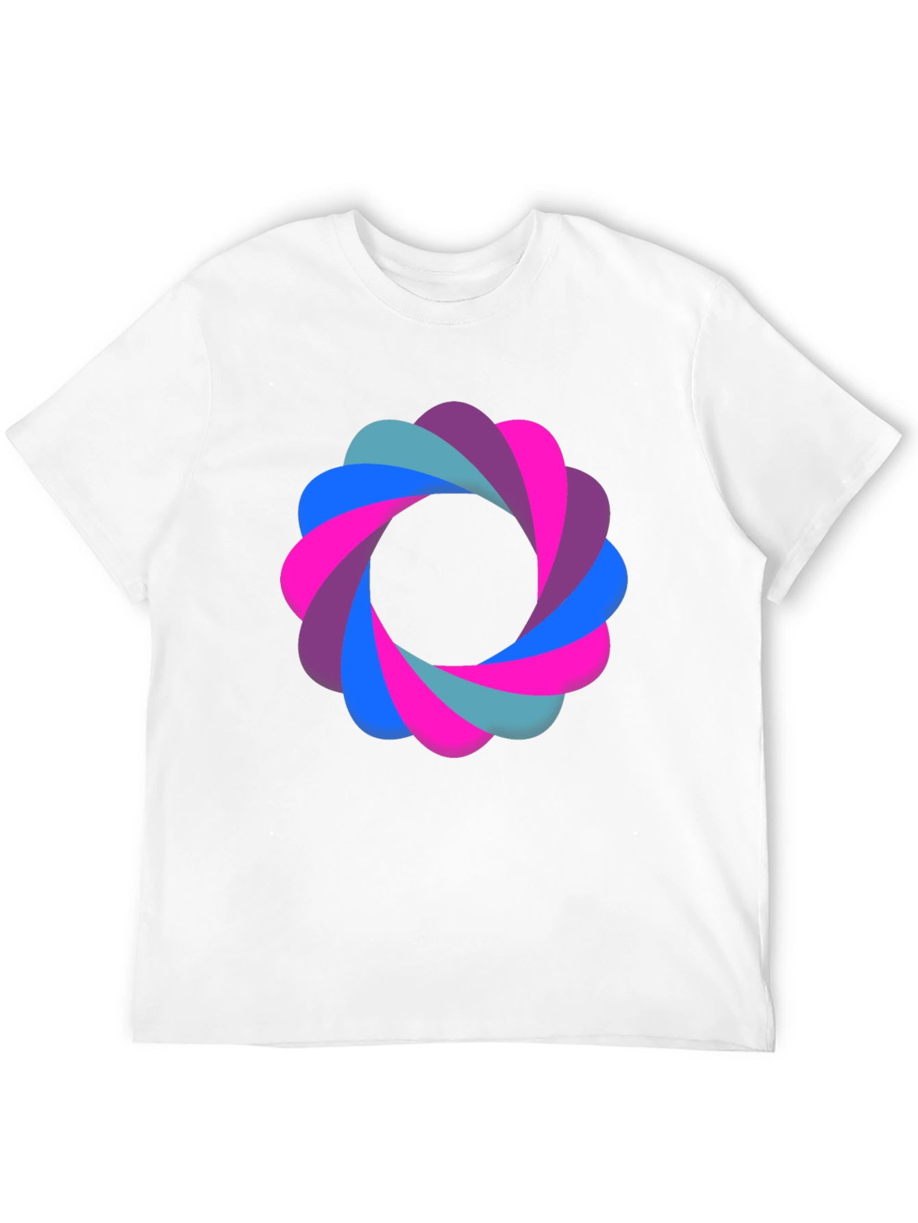 Abstract Flower Graphic Black T-Shirt