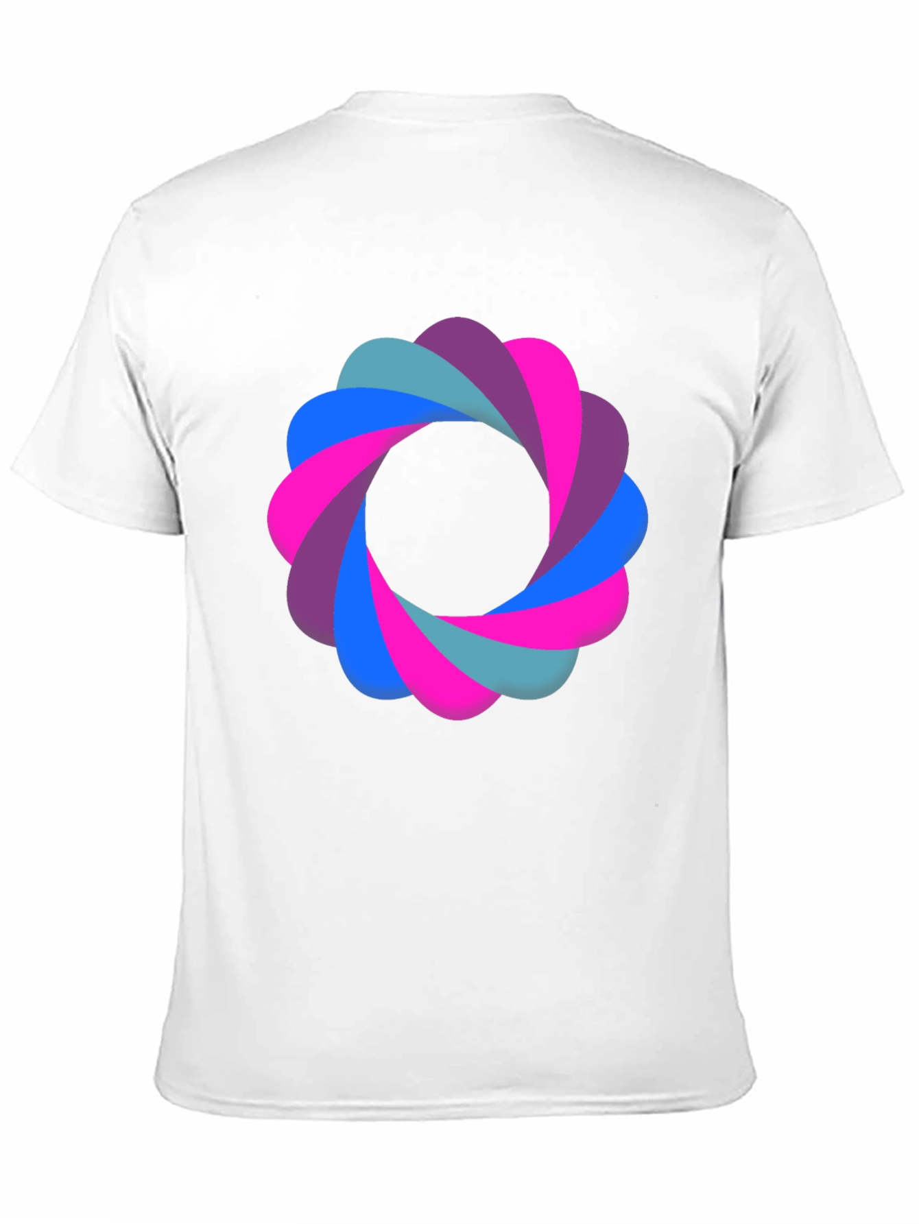 Abstract Flower Graphic Black T-Shirt