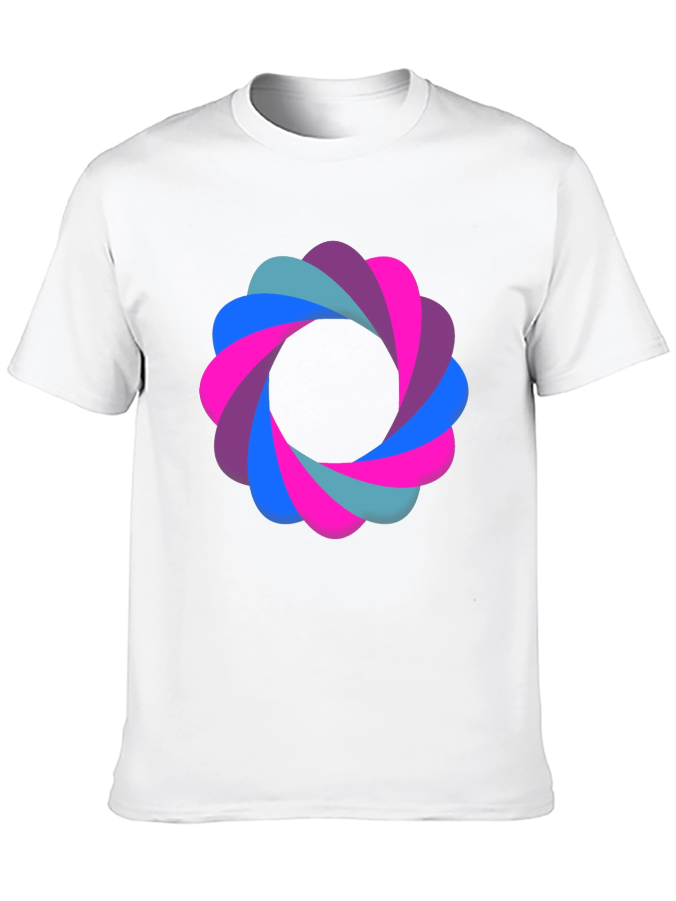 Abstract Flower Graphic Black T-Shirt