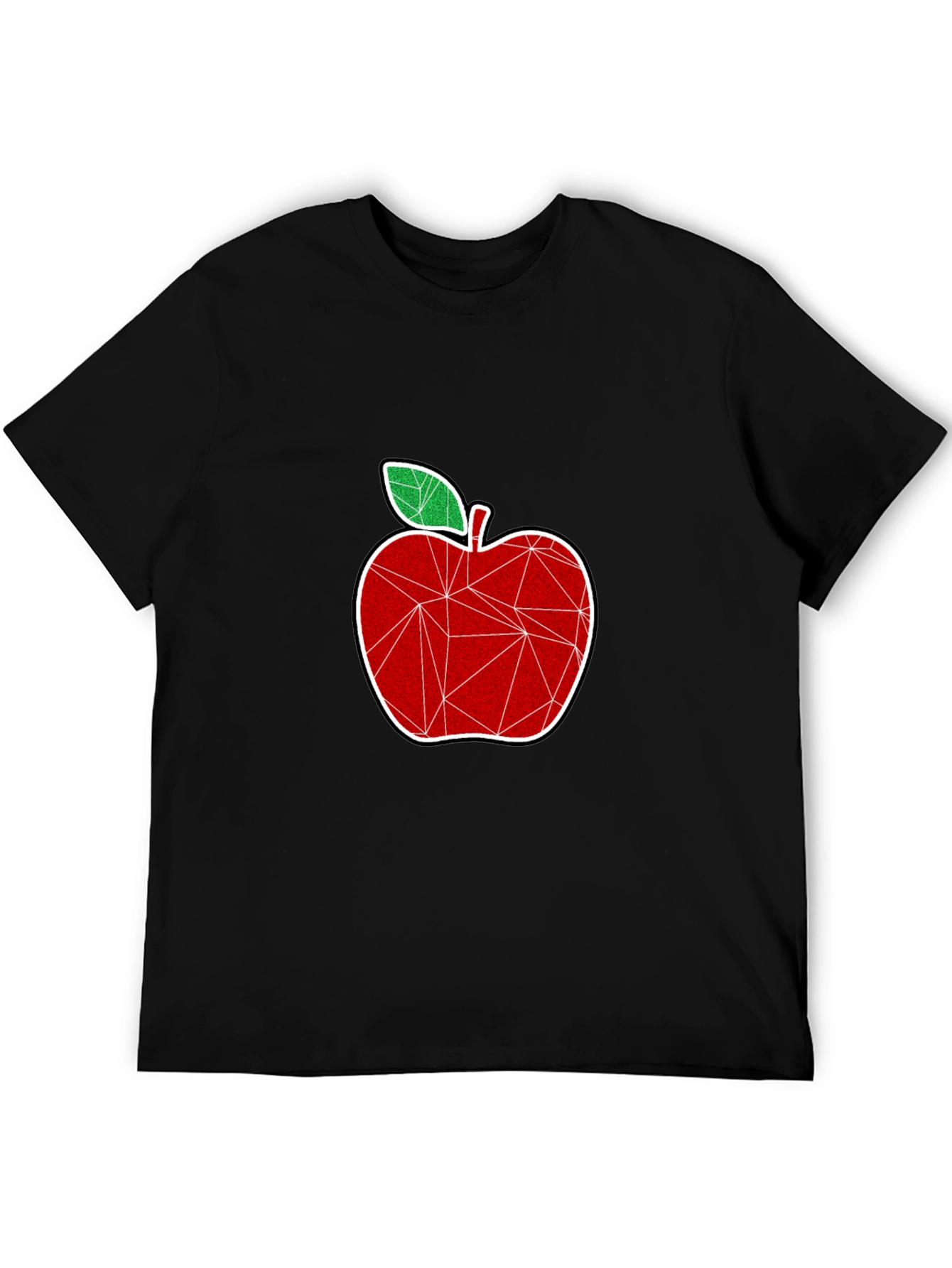 Geometric Apple Graphic Tee - Stylish Modern Design