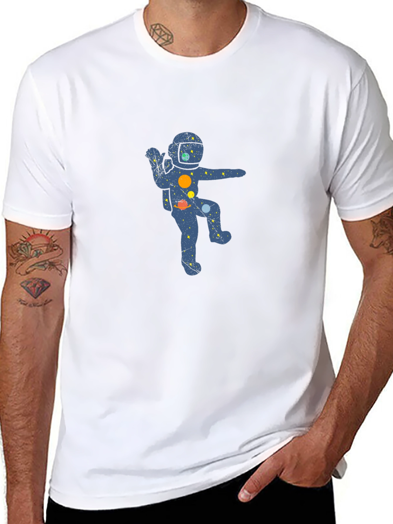Astronaut Space Galaxy Graphic T-Shirt