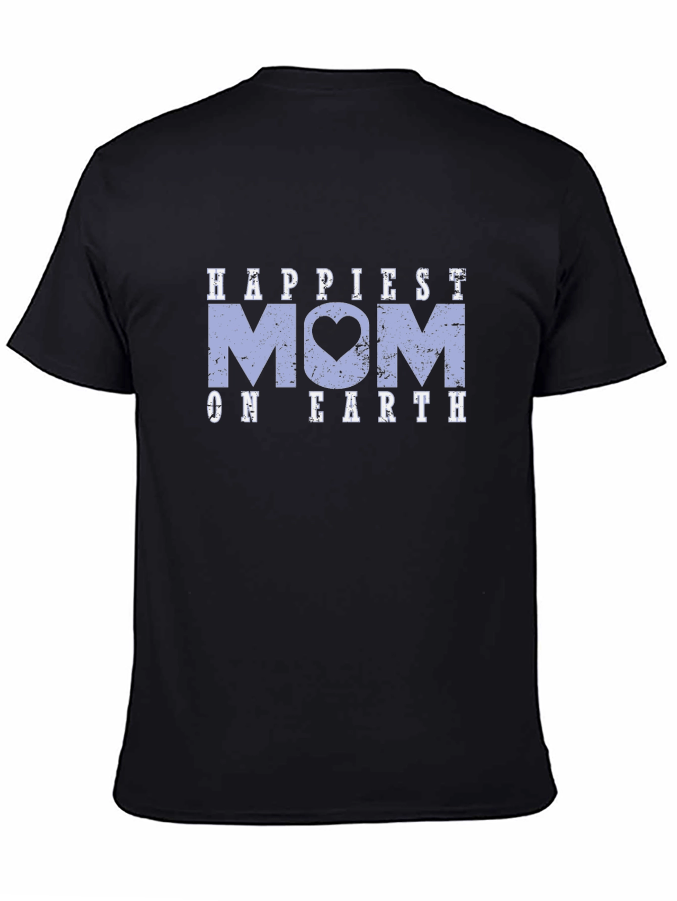 Happiest Mom On Earth Black Graphic T-Shirt