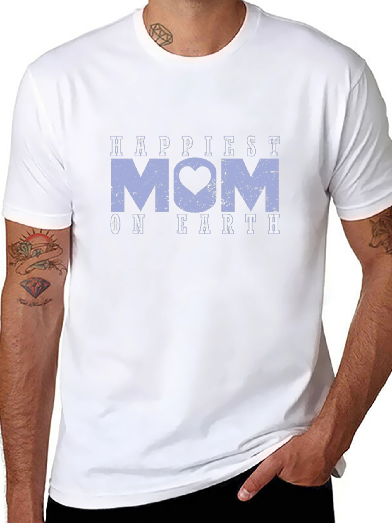 Happiest Mom On Earth Black Graphic T-Shirt