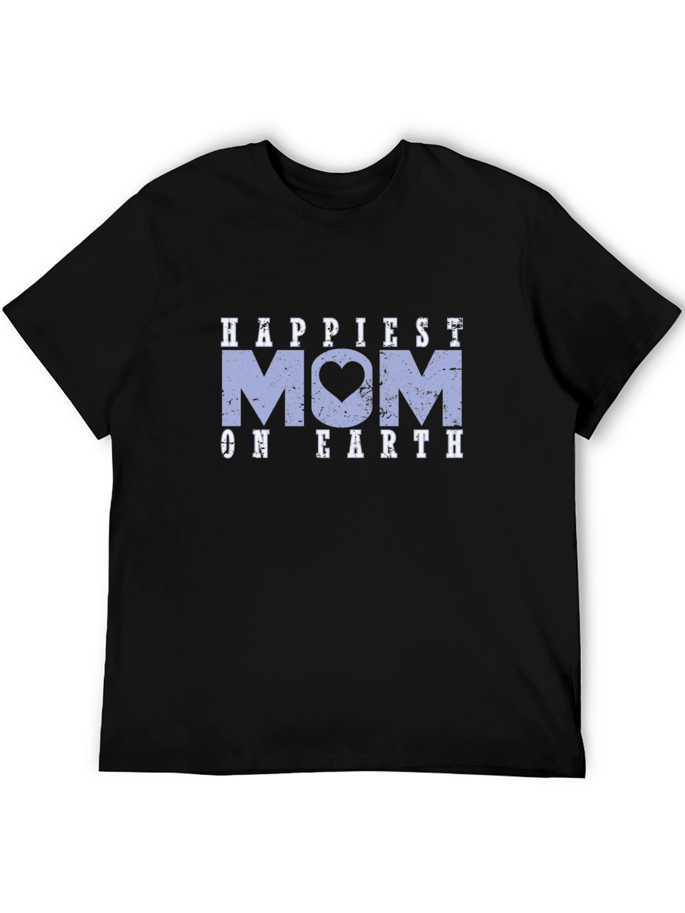 Happiest Mom On Earth Black Graphic T-Shirt