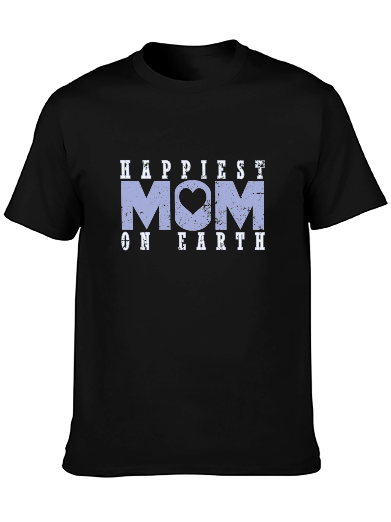 Happiest Mom On Earth Black Graphic T-Shirt