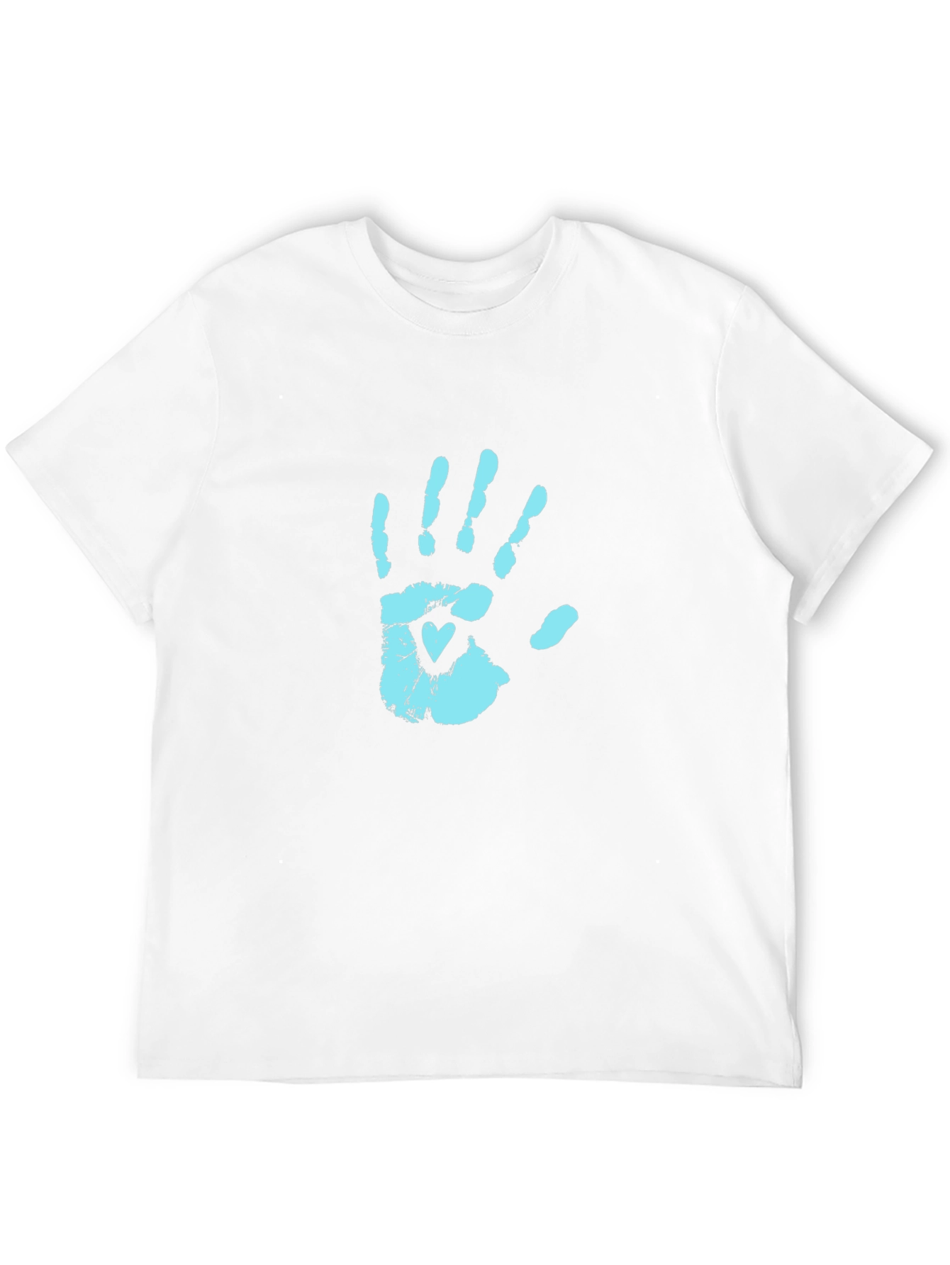 Handprint Heart Graphic Tee - Casual Style