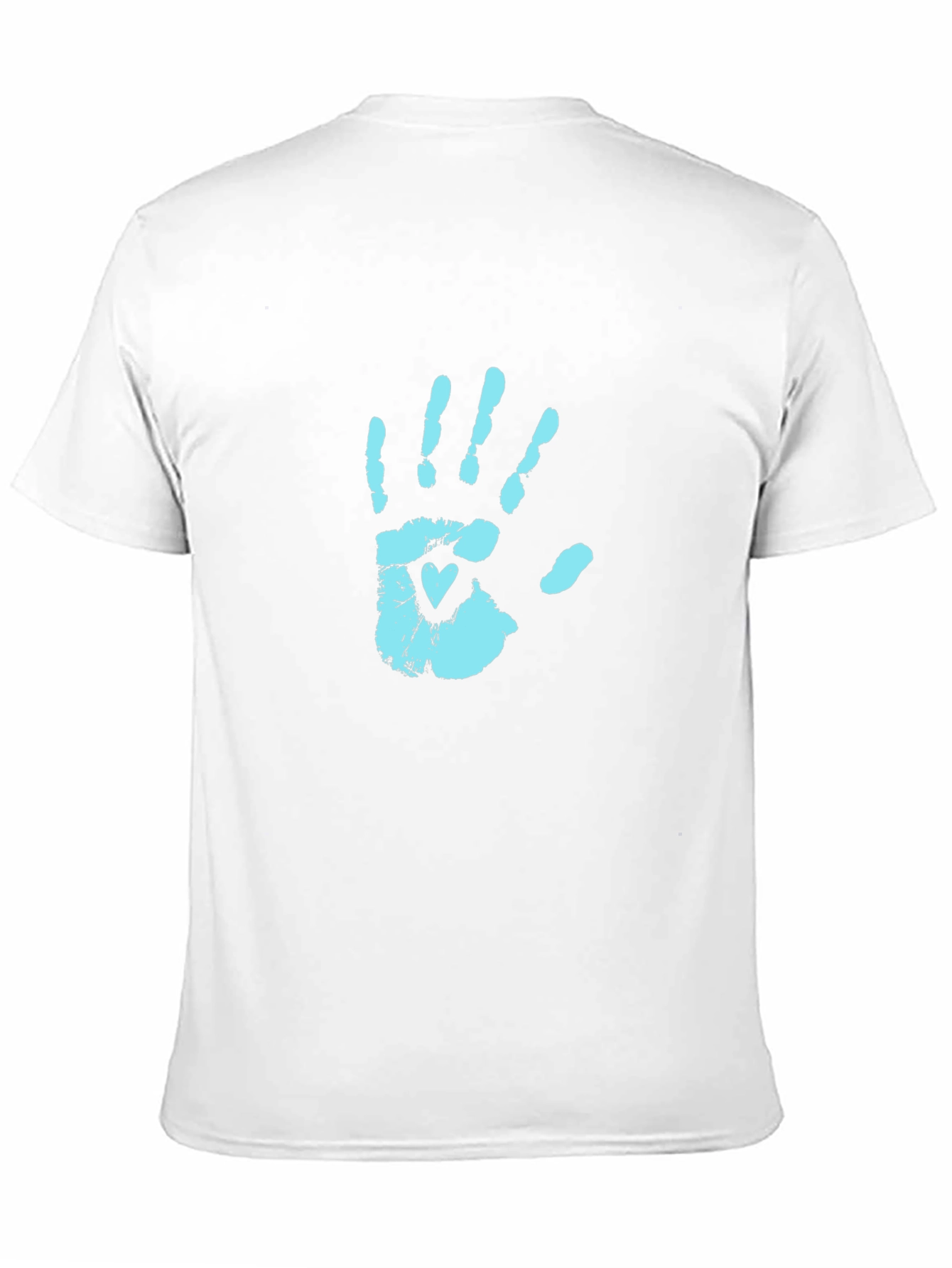 Handprint Heart Graphic Tee - Casual Style