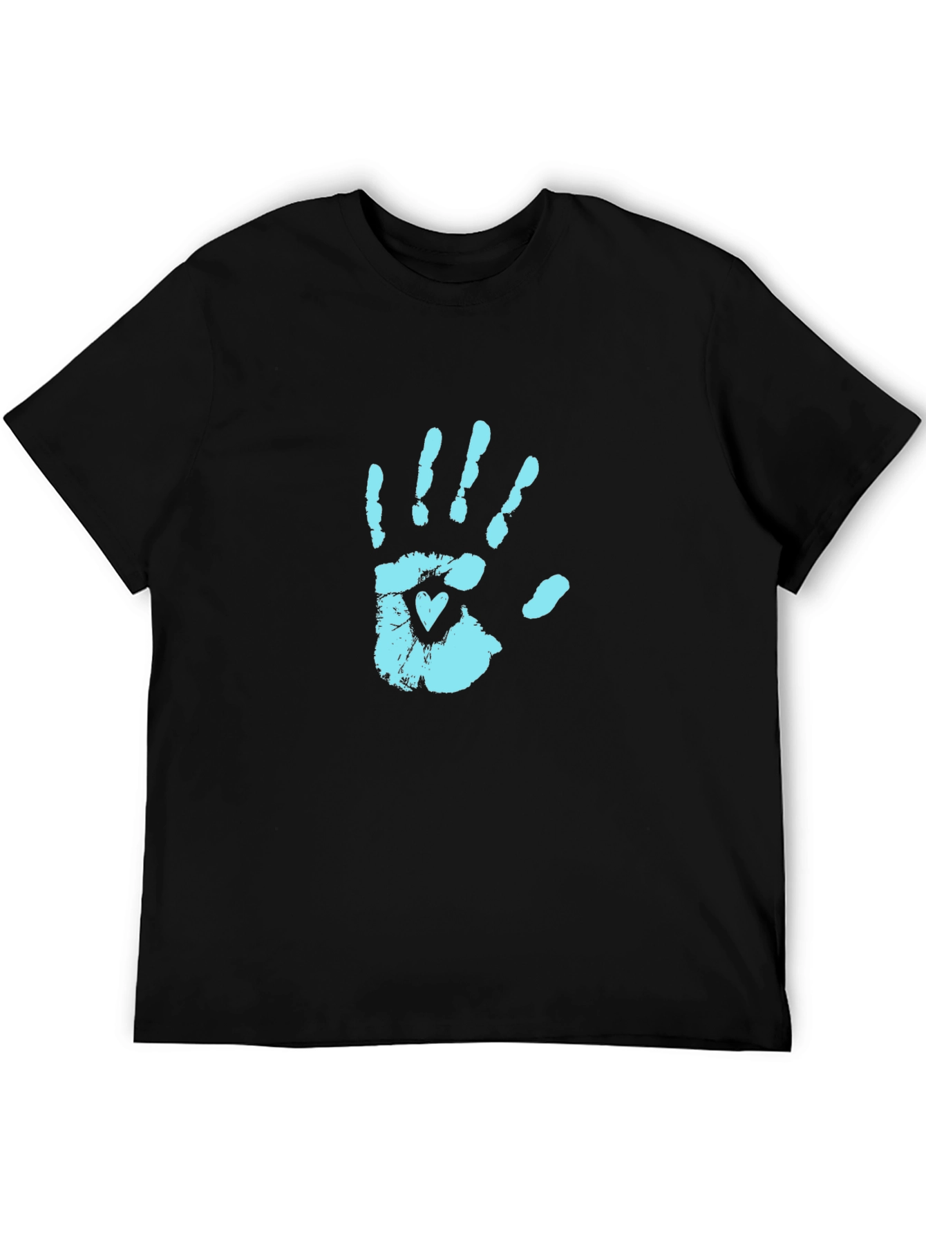 Handprint Heart Graphic Tee - Casual Style