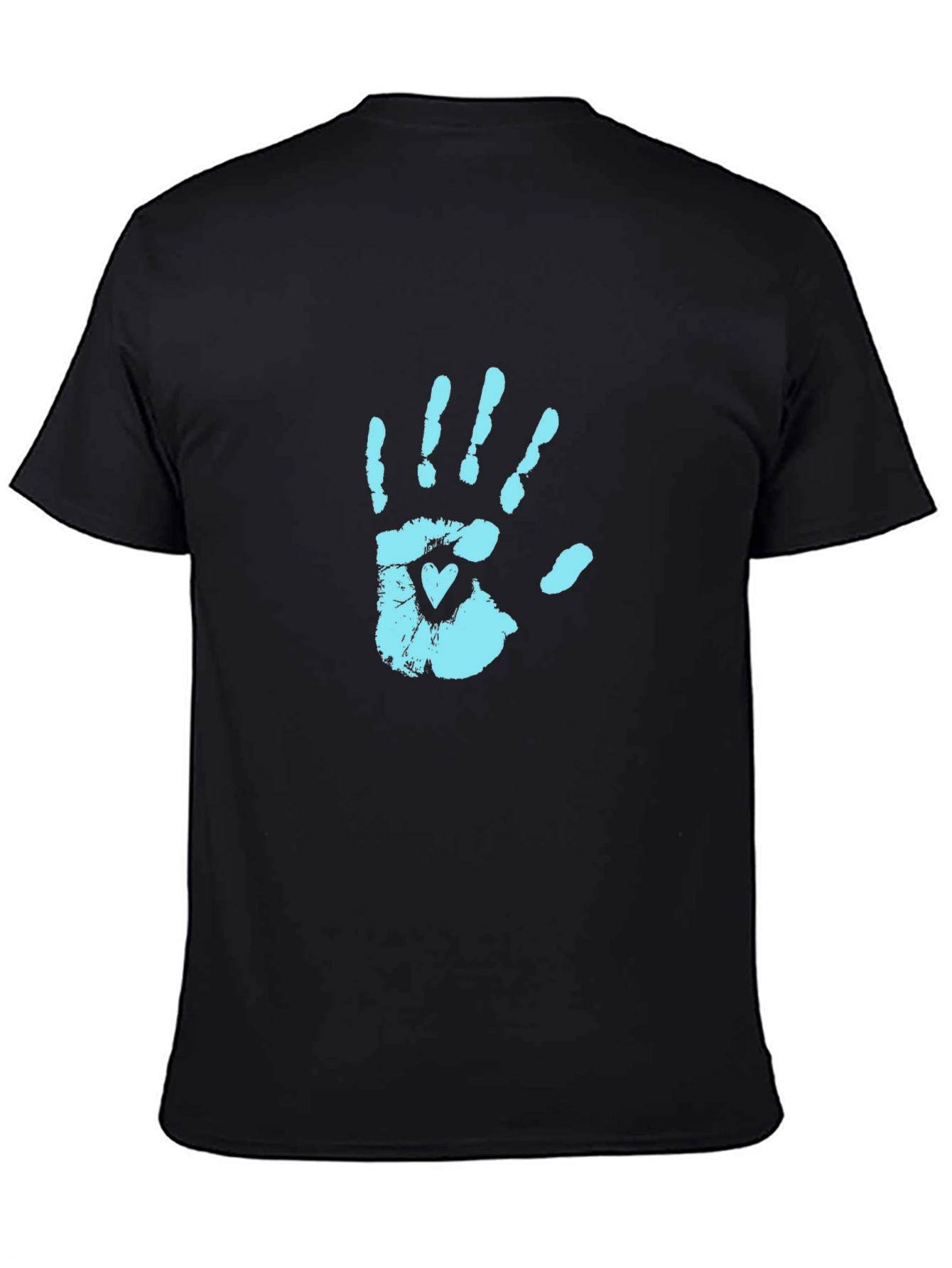 Handprint Heart Graphic Tee - Casual Style