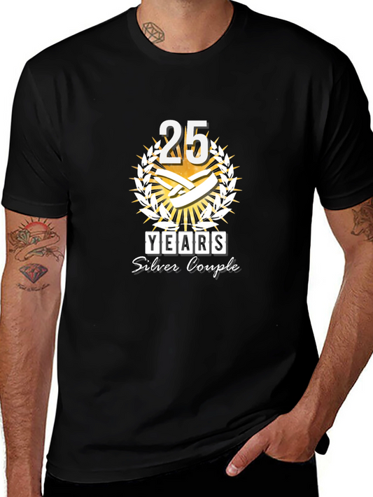 25th Anniversary T-Shirt - Silver Couple