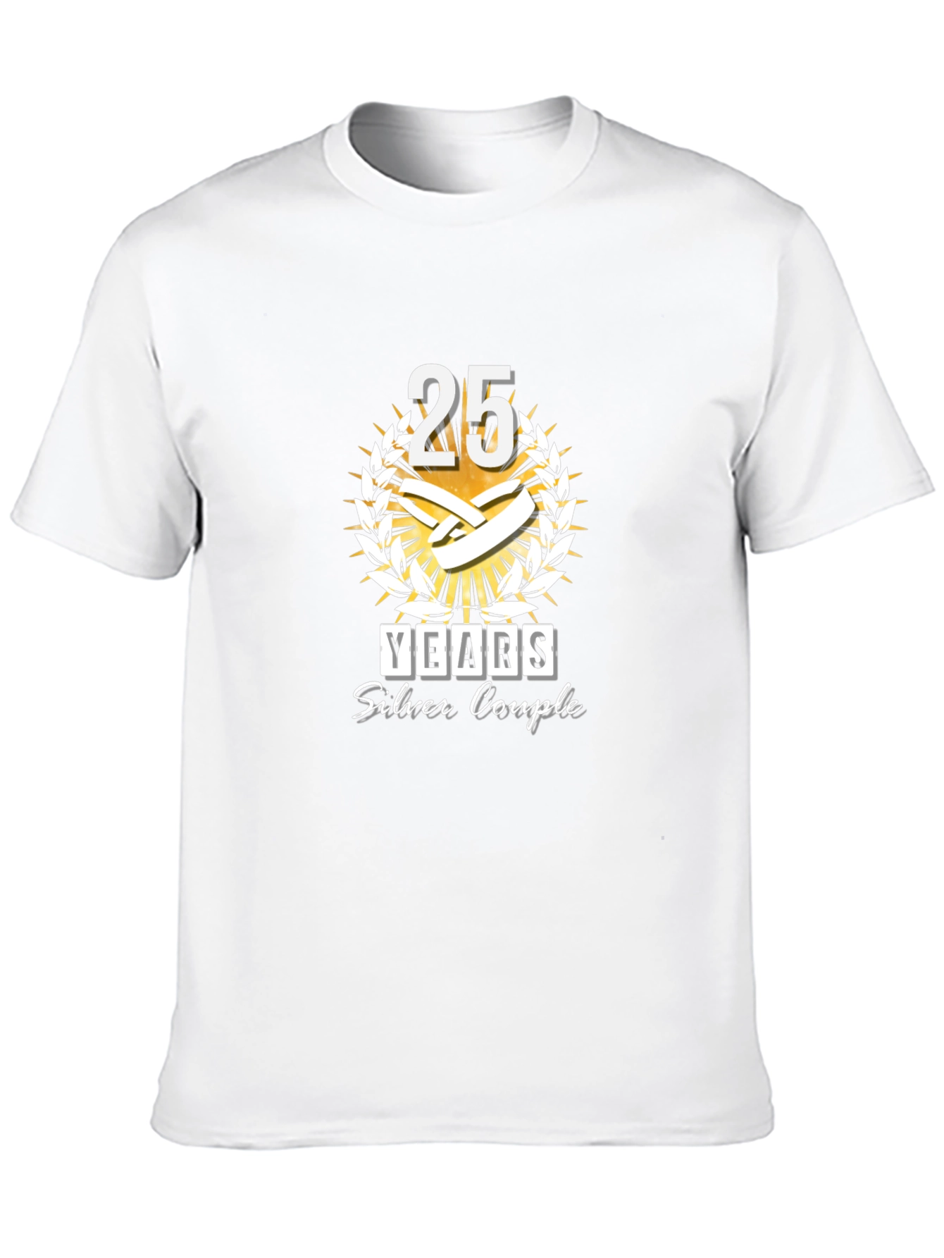 25th Anniversary T-Shirt - Silver Couple