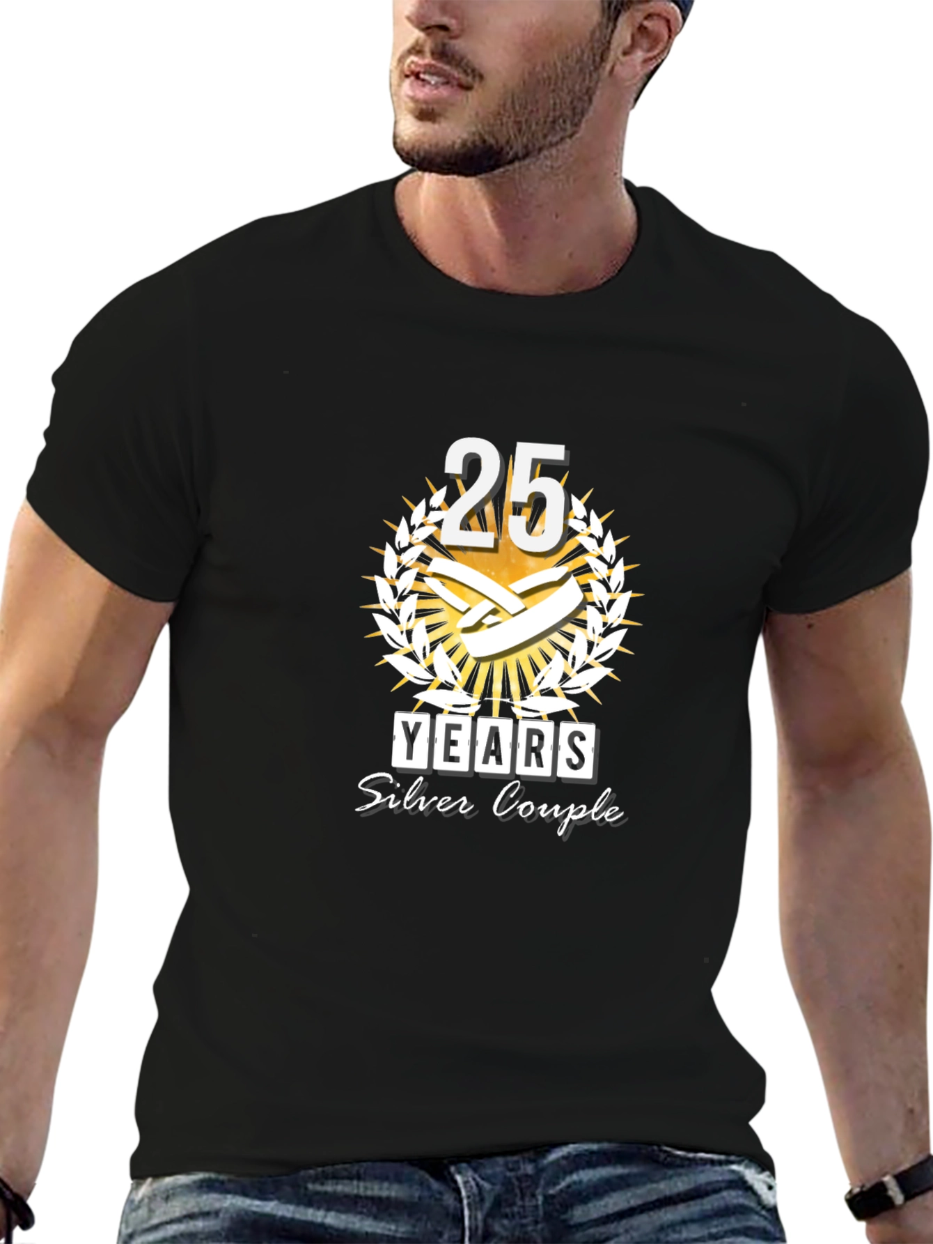 25th Anniversary T-Shirt - Silver Couple