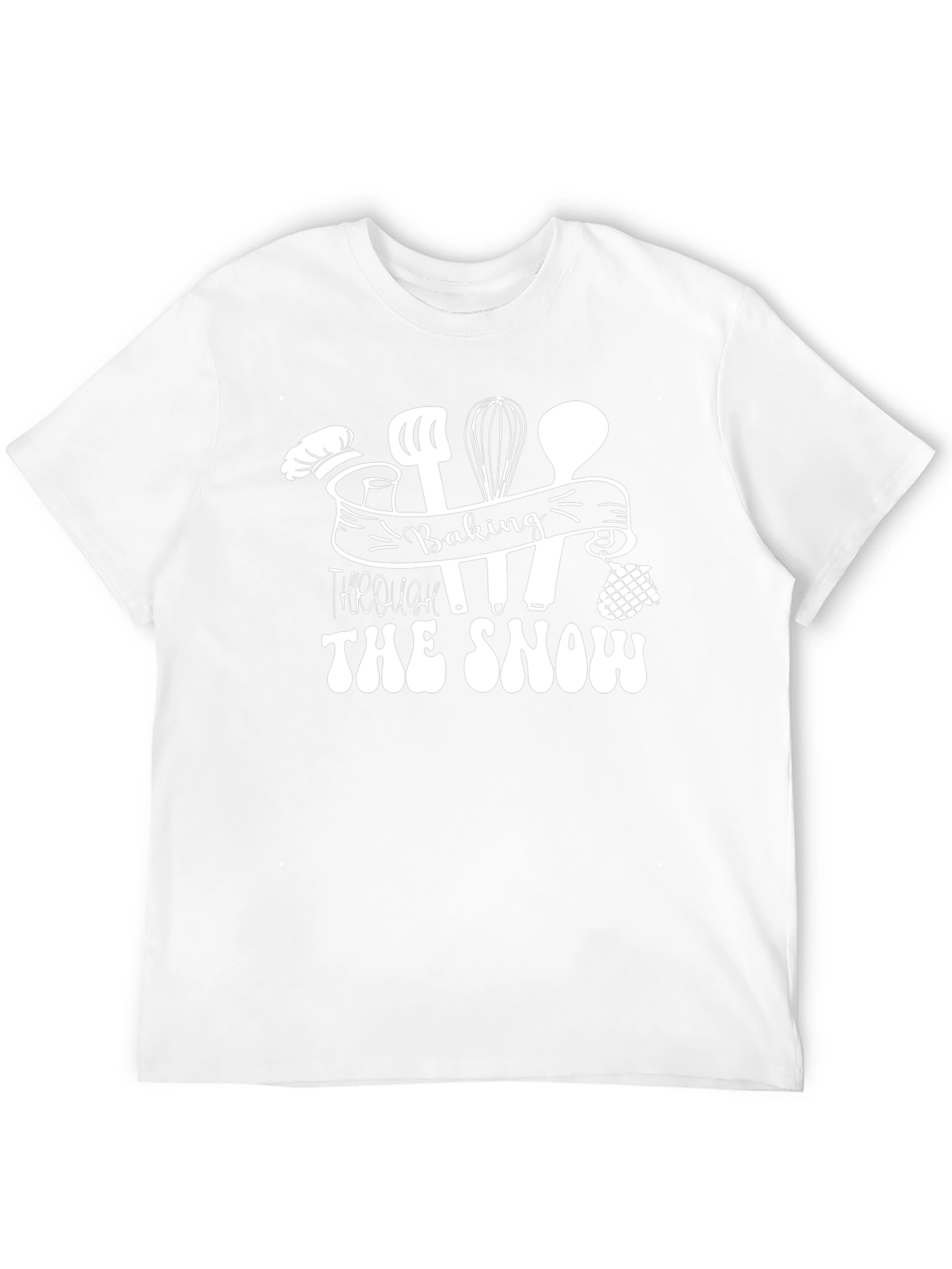 Baking Through The Snow Black Crew Neck T-Shirt