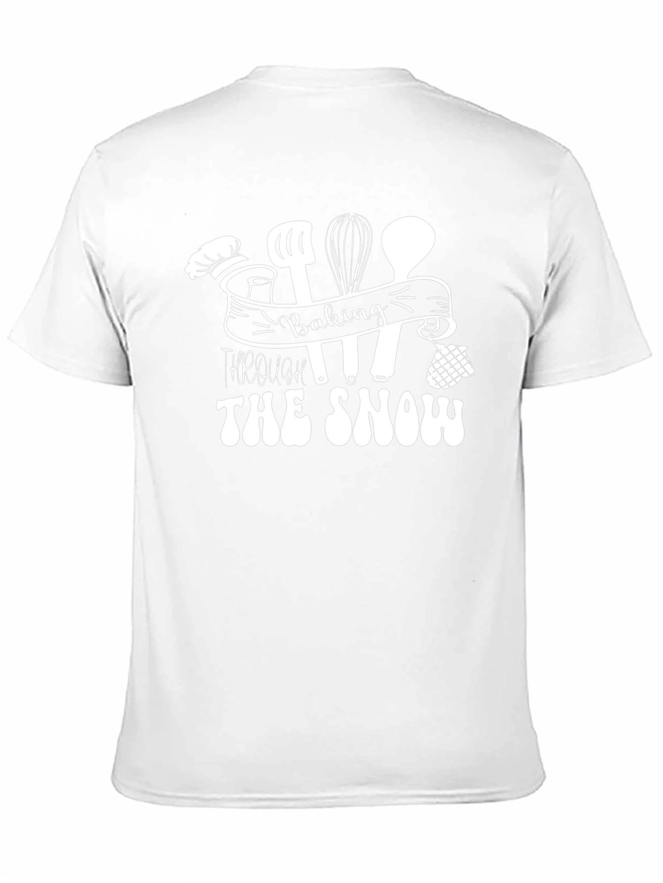 Baking Through The Snow Black Crew Neck T-Shirt