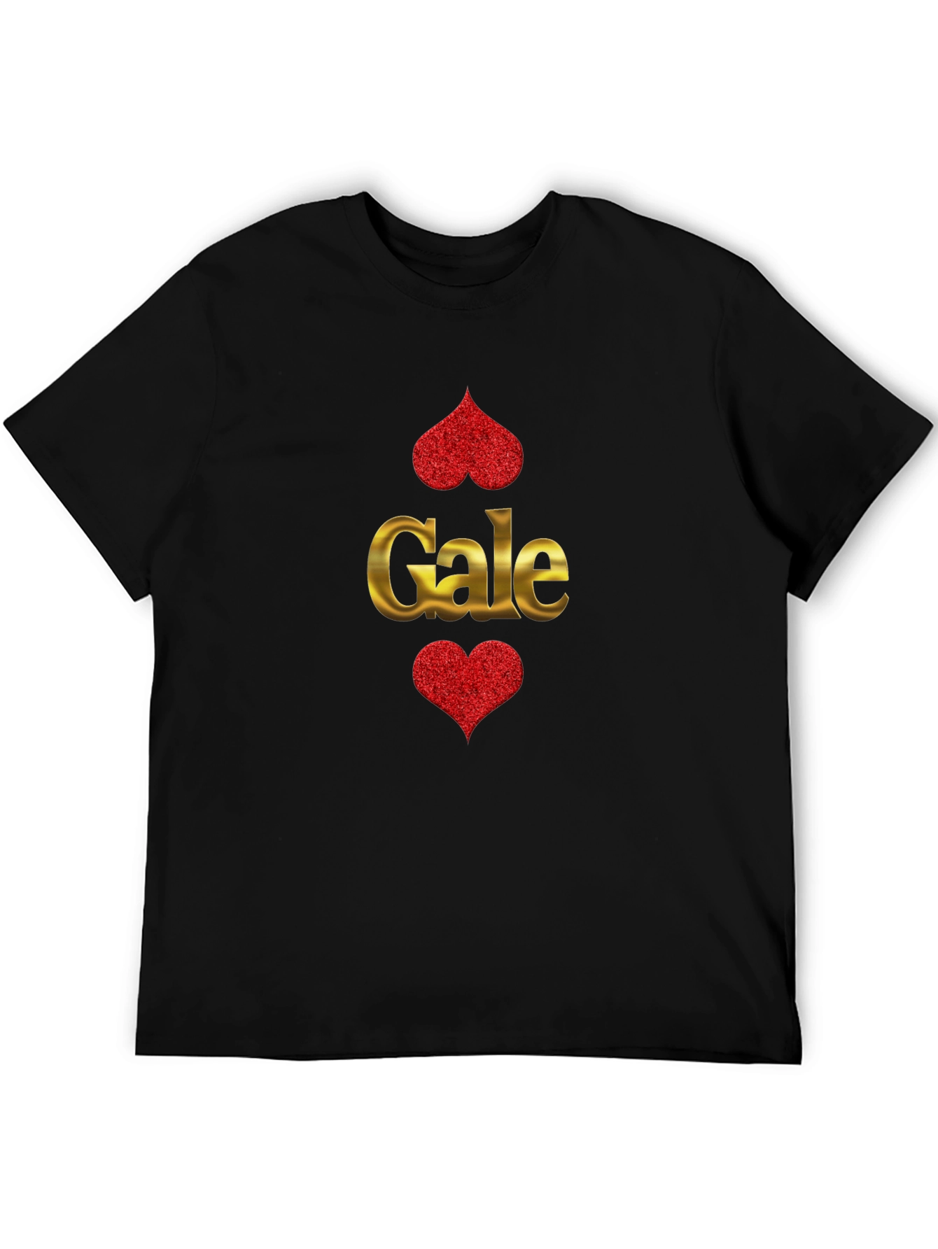 Gale Hearts Black T-Shirt - Unique Design
