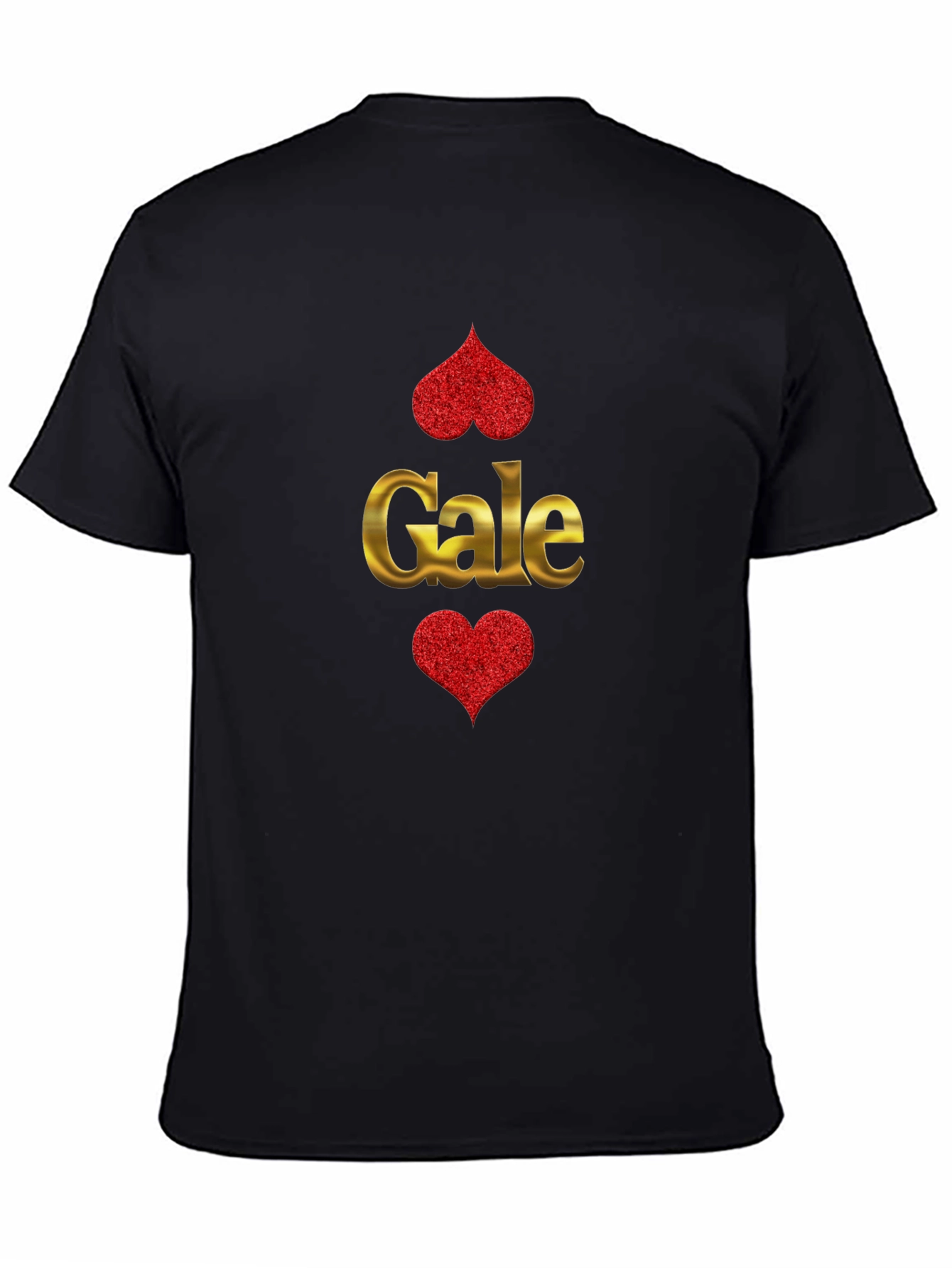 Gale Hearts Black T-Shirt - Unique Design