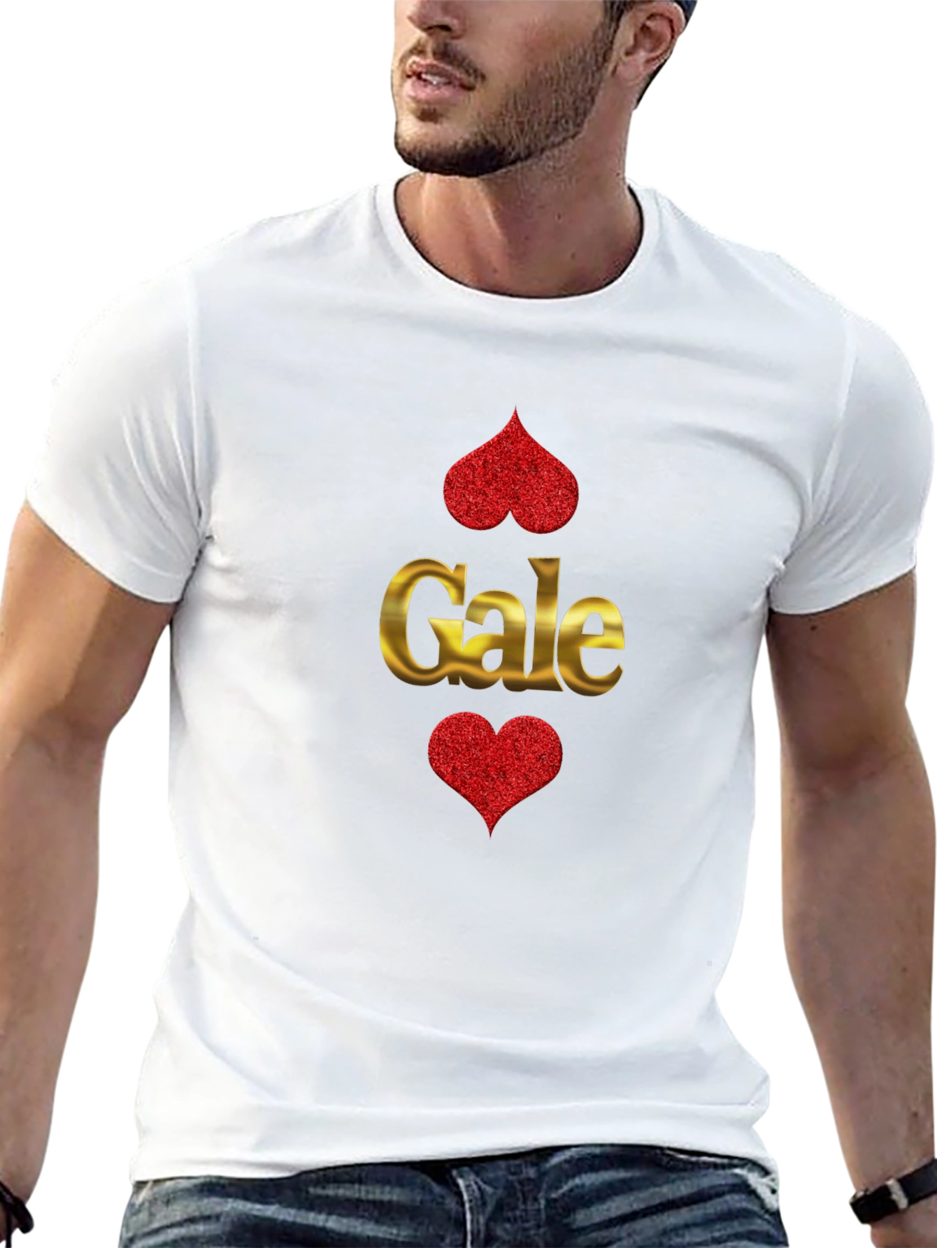 Gale Hearts Black T-Shirt - Unique Design