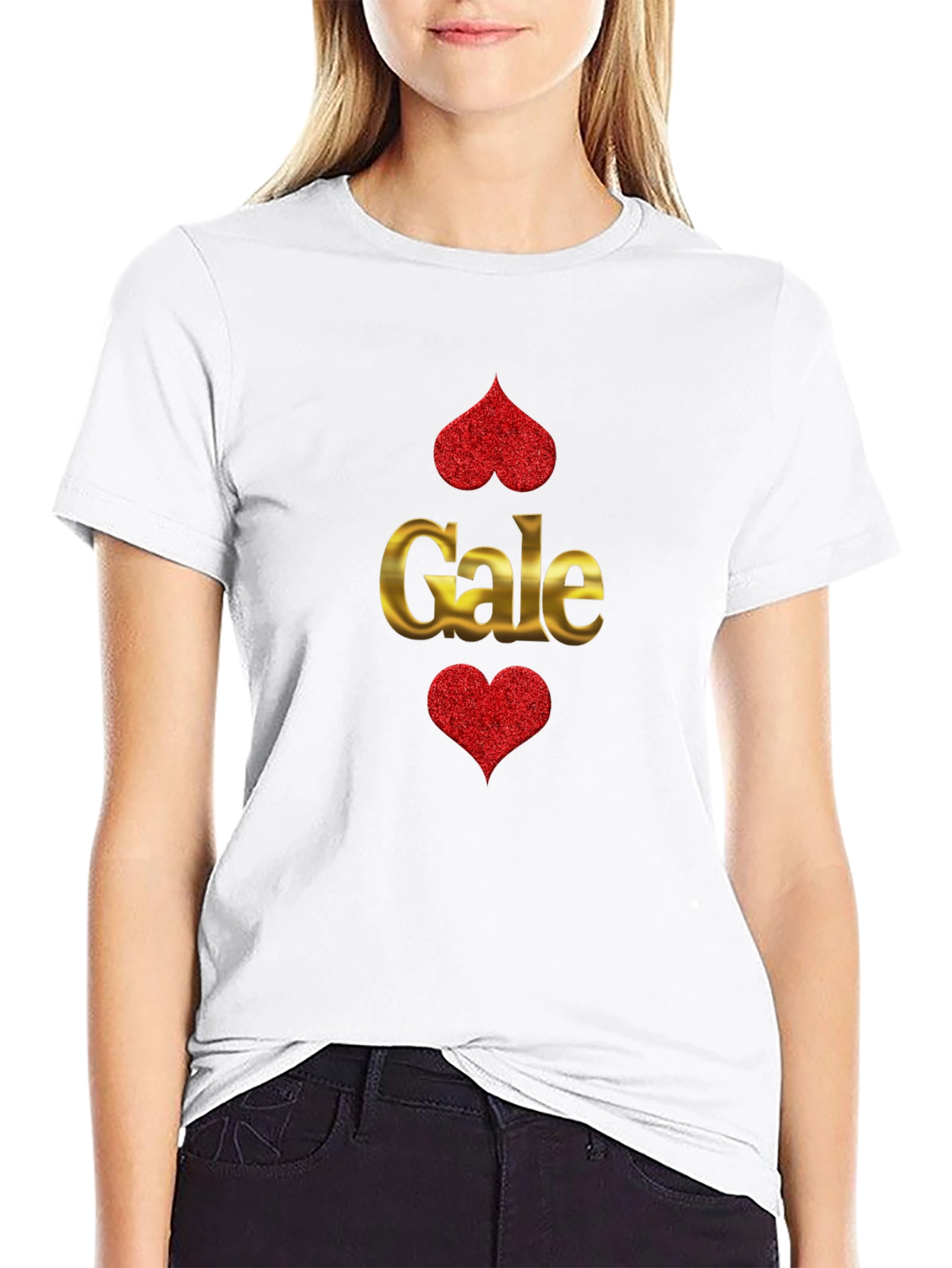 Gale Hearts Black T-Shirt - Unique Design