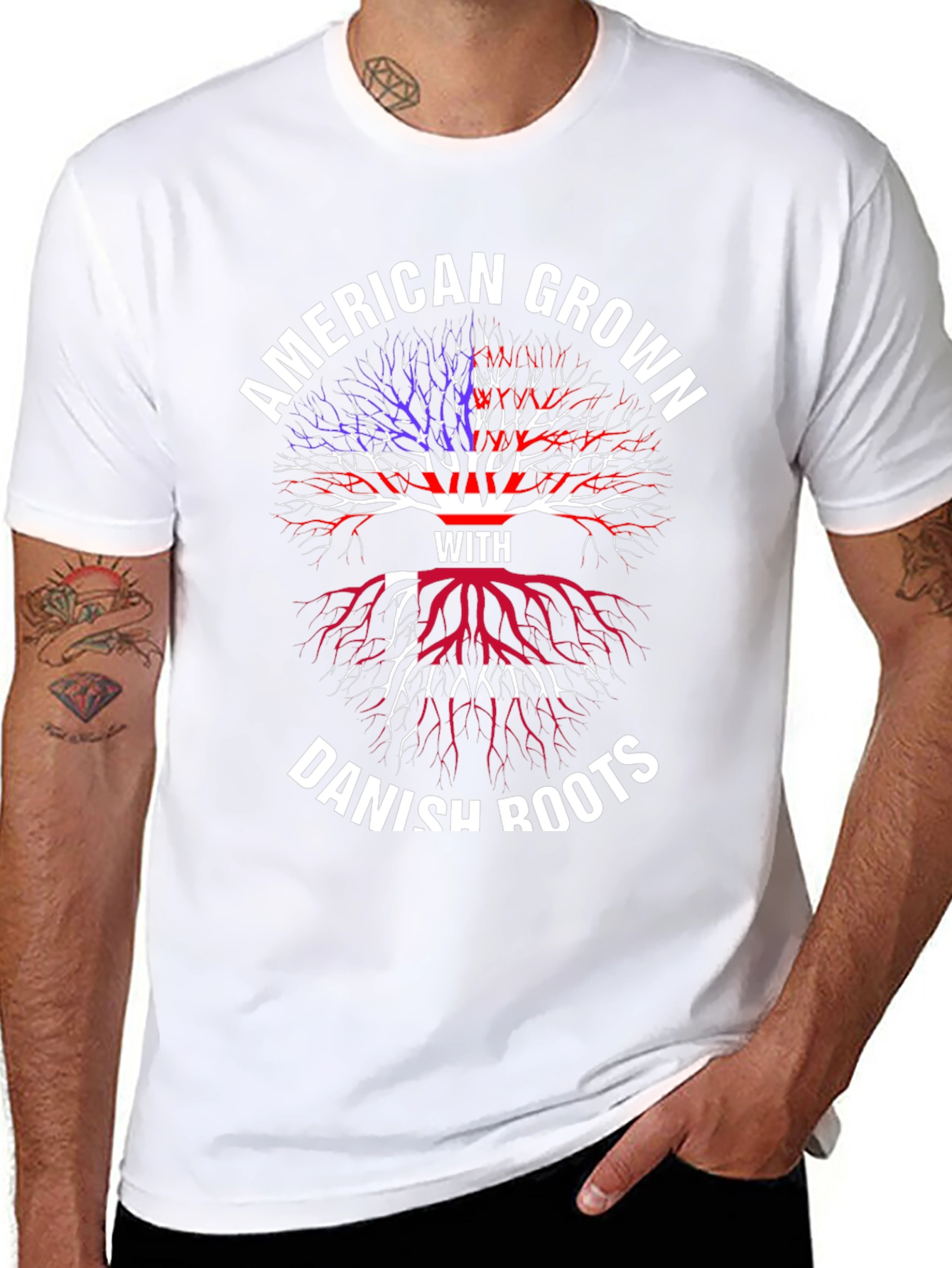 American Grown with Danish Roots Graphic Tee