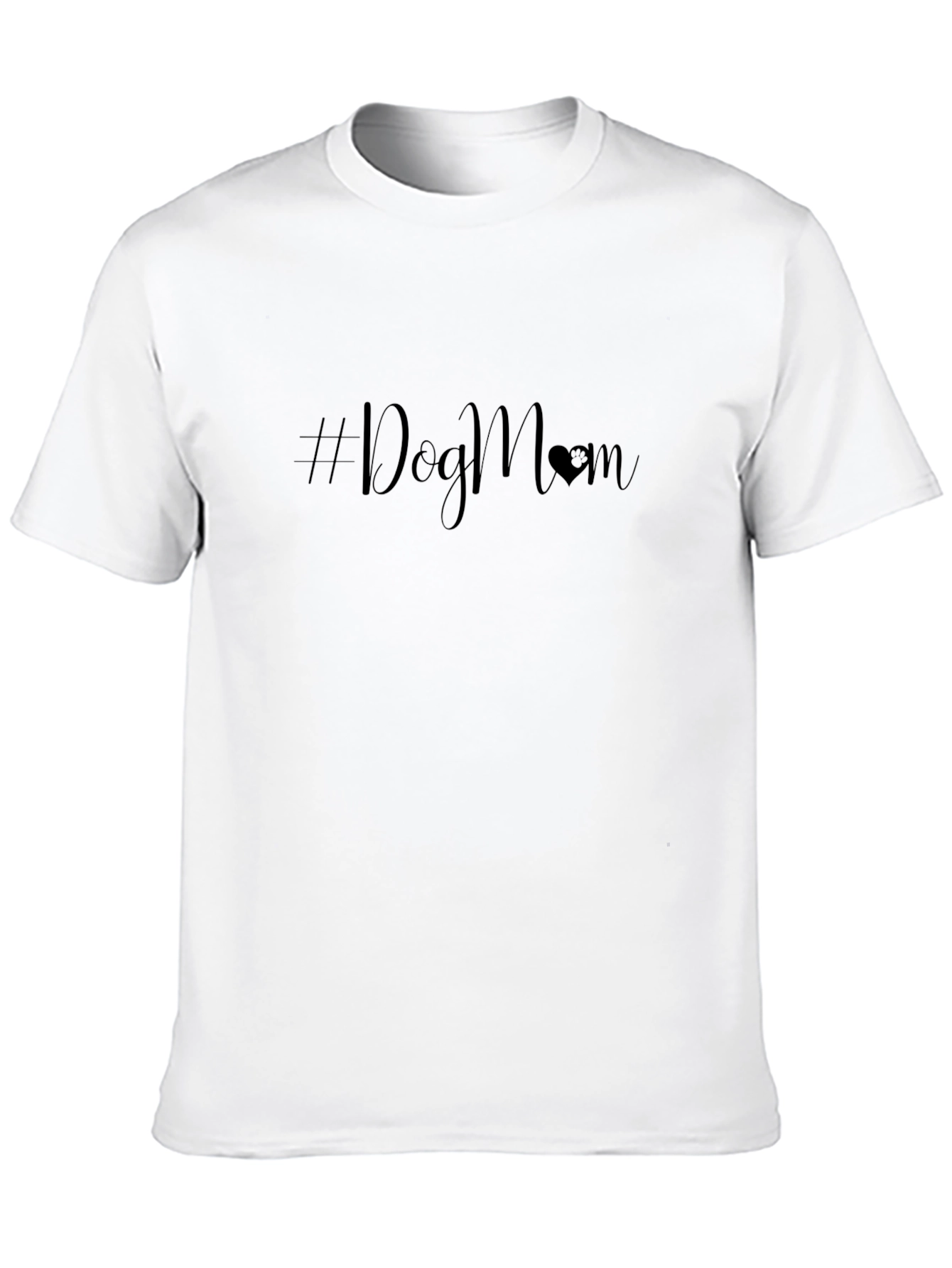 #DogMom Black T-Shirt - Stylish Dog Lover Apparel