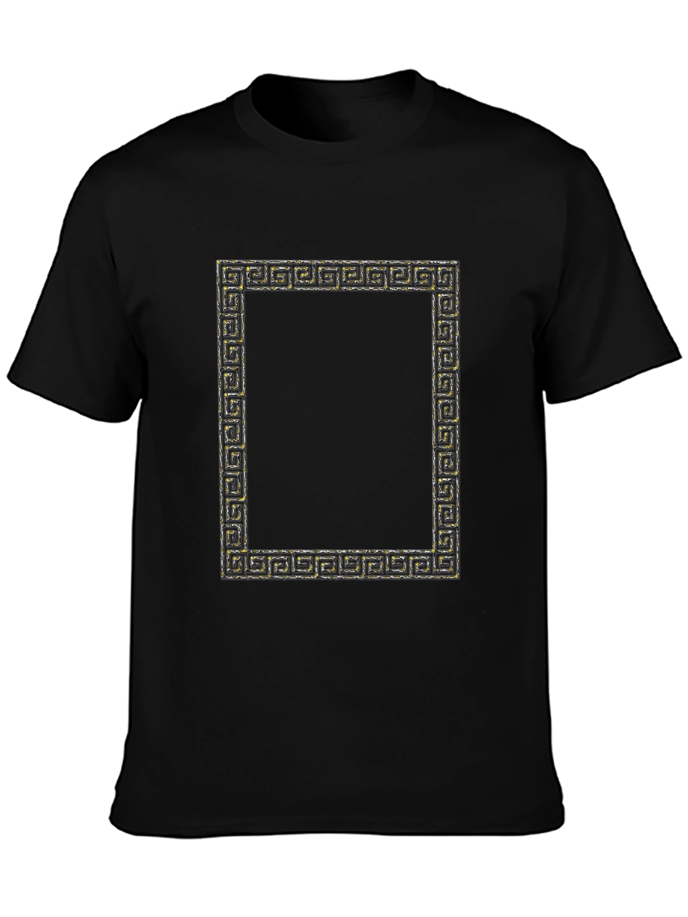 Greek Key Square Graphic Tee - Stylish & Modern