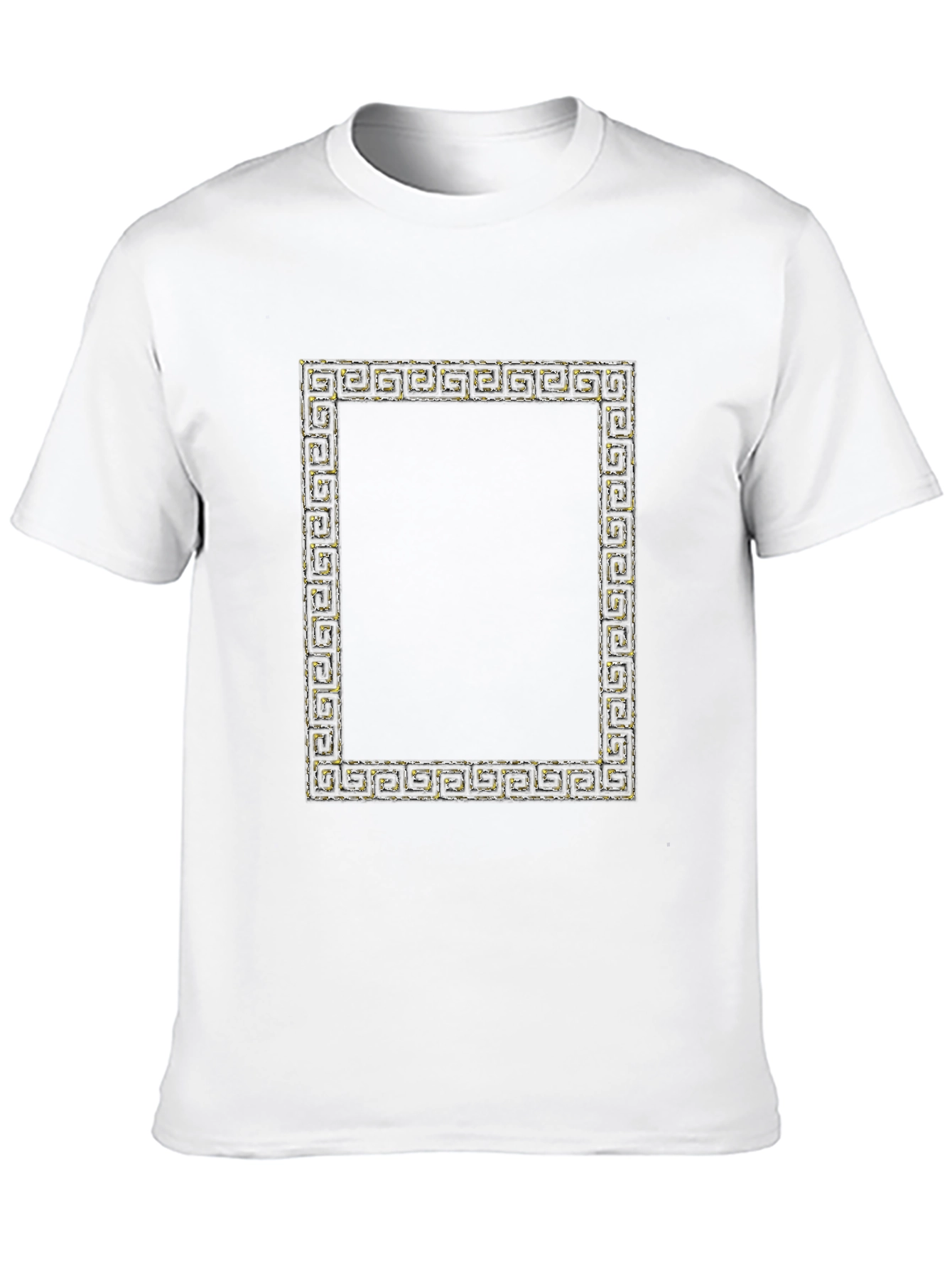 Greek Key Square Graphic Tee - Stylish & Modern
